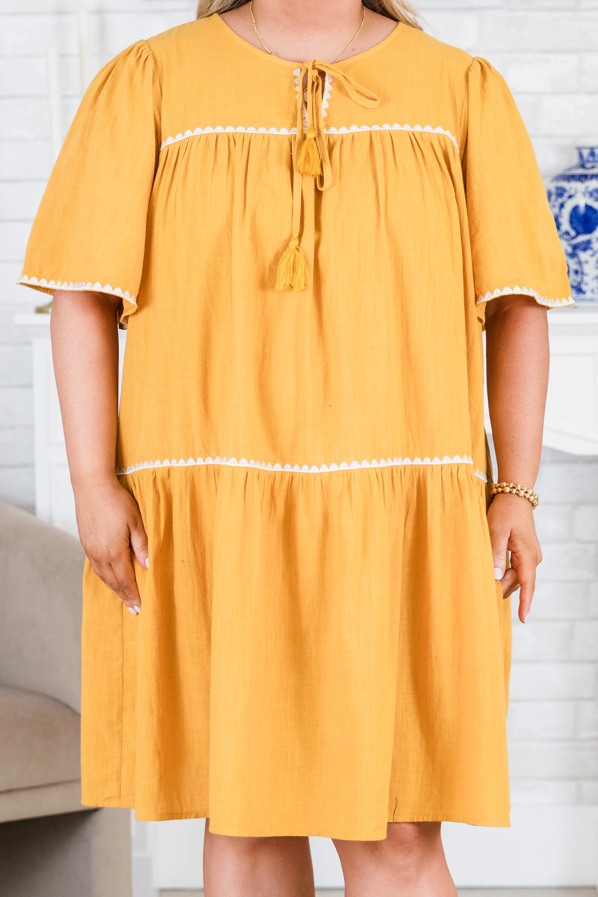 Keepin' Sweet Dress, Mustard - Giverhouse