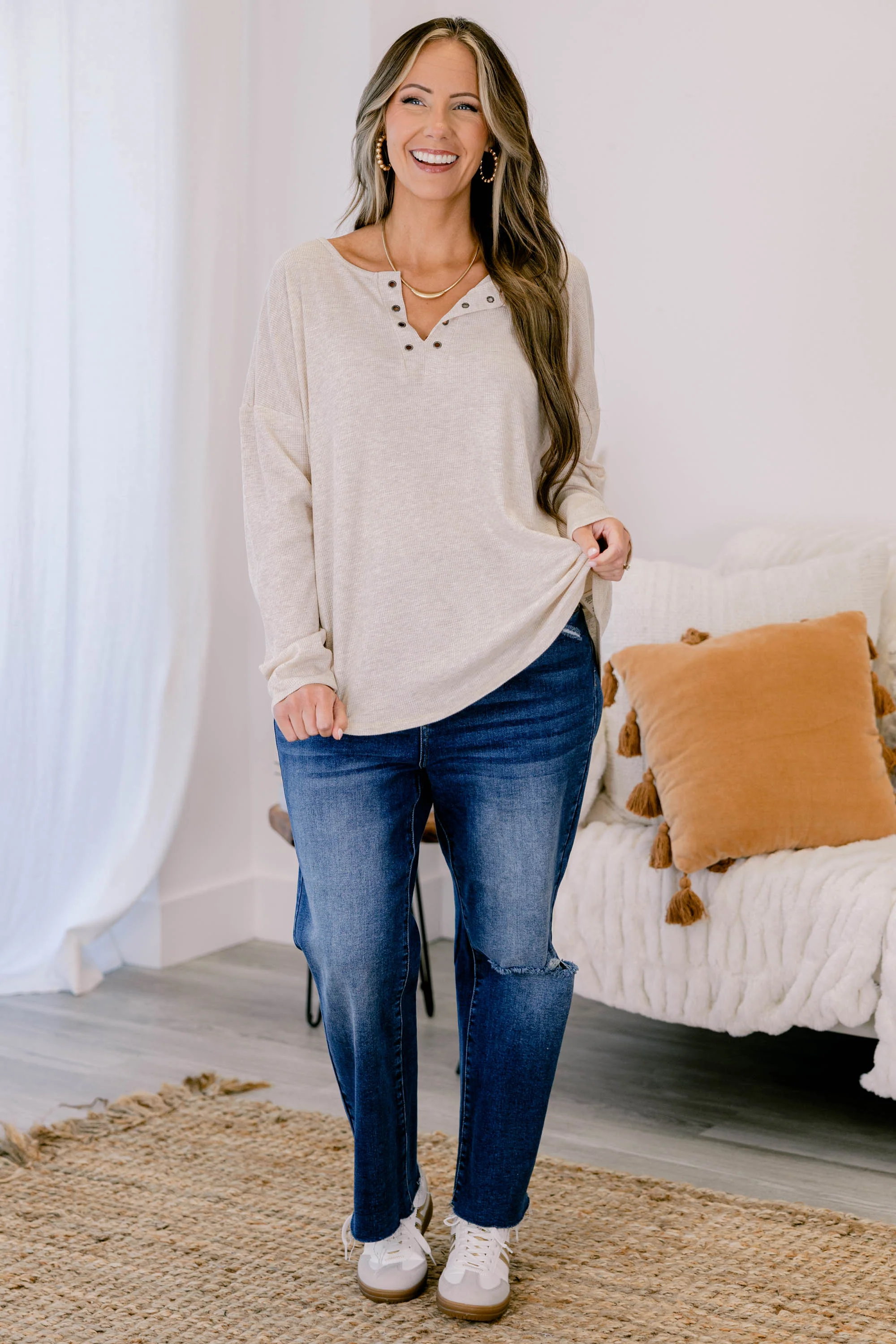 Loves It Top, Oatmeal - Giverhouse