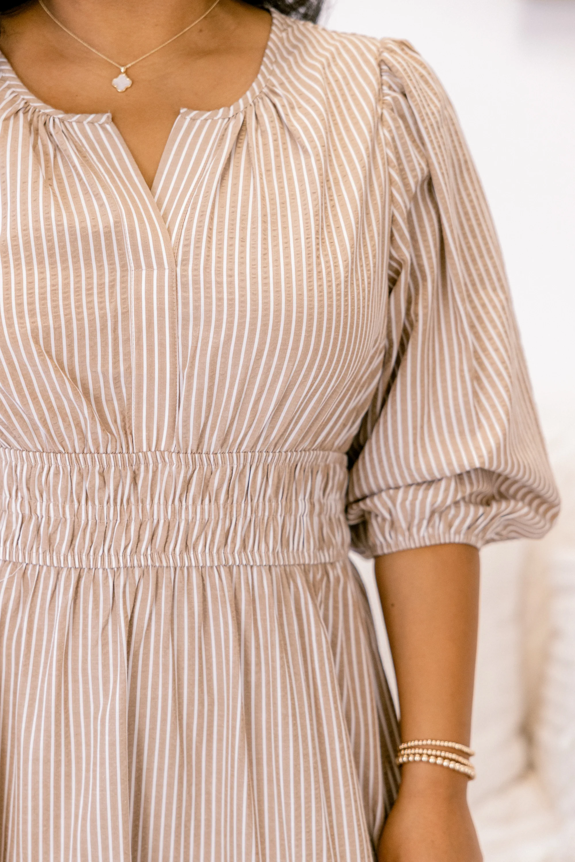 The Clear Choice Dress, Brown Stripe - Giverhouse