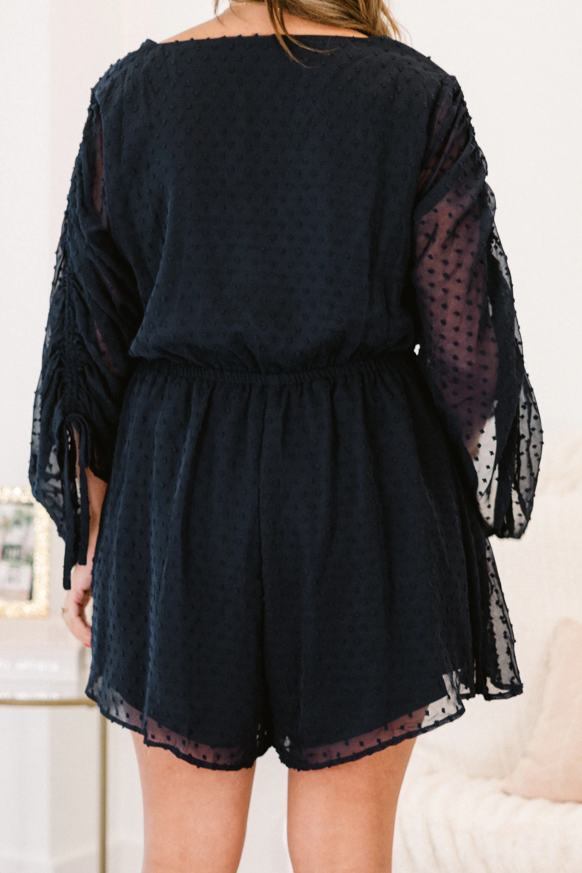 Night Lights Romper, Navy - Giverhouse