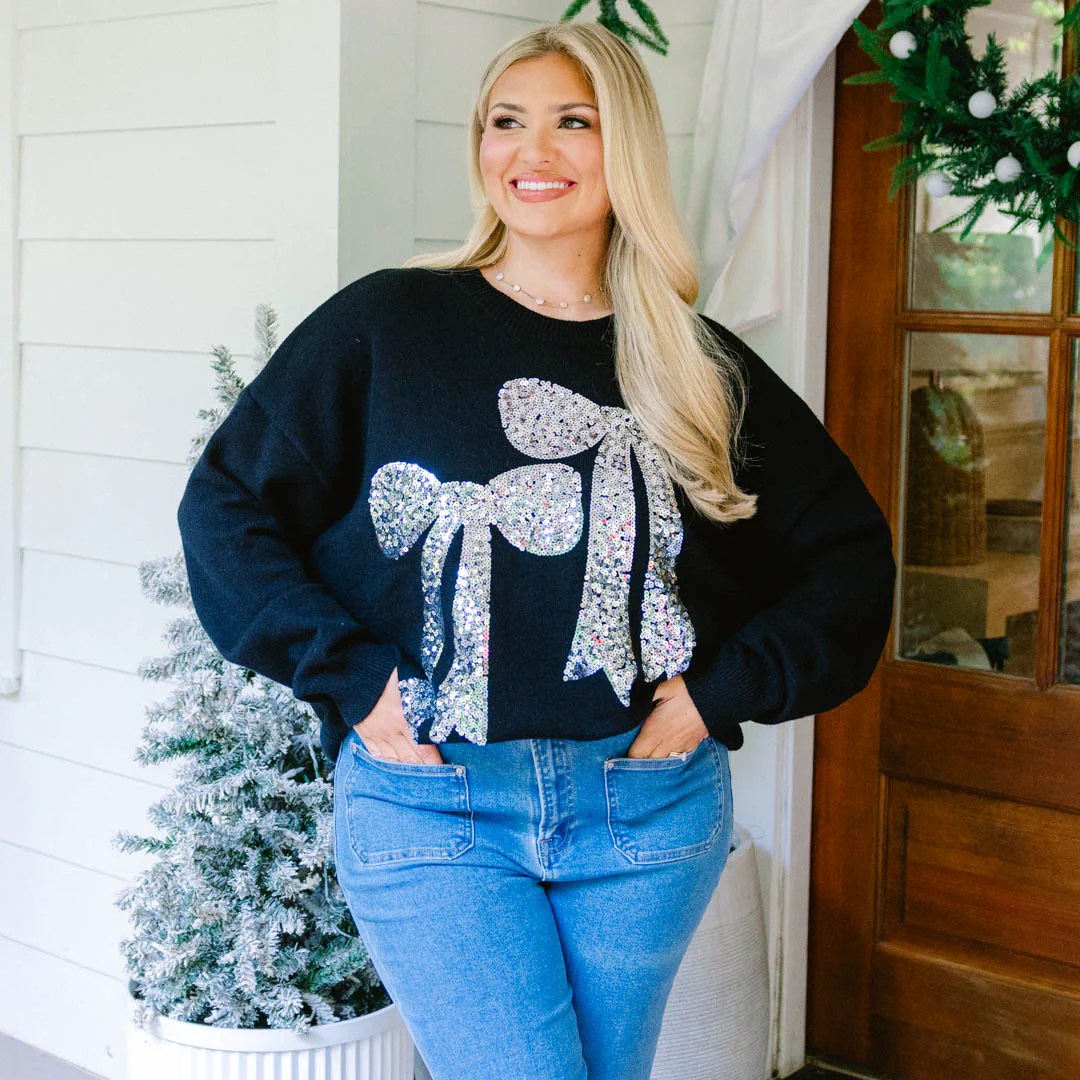 Presents Beautifully Wrapped Sweater, Black - Giverhouse