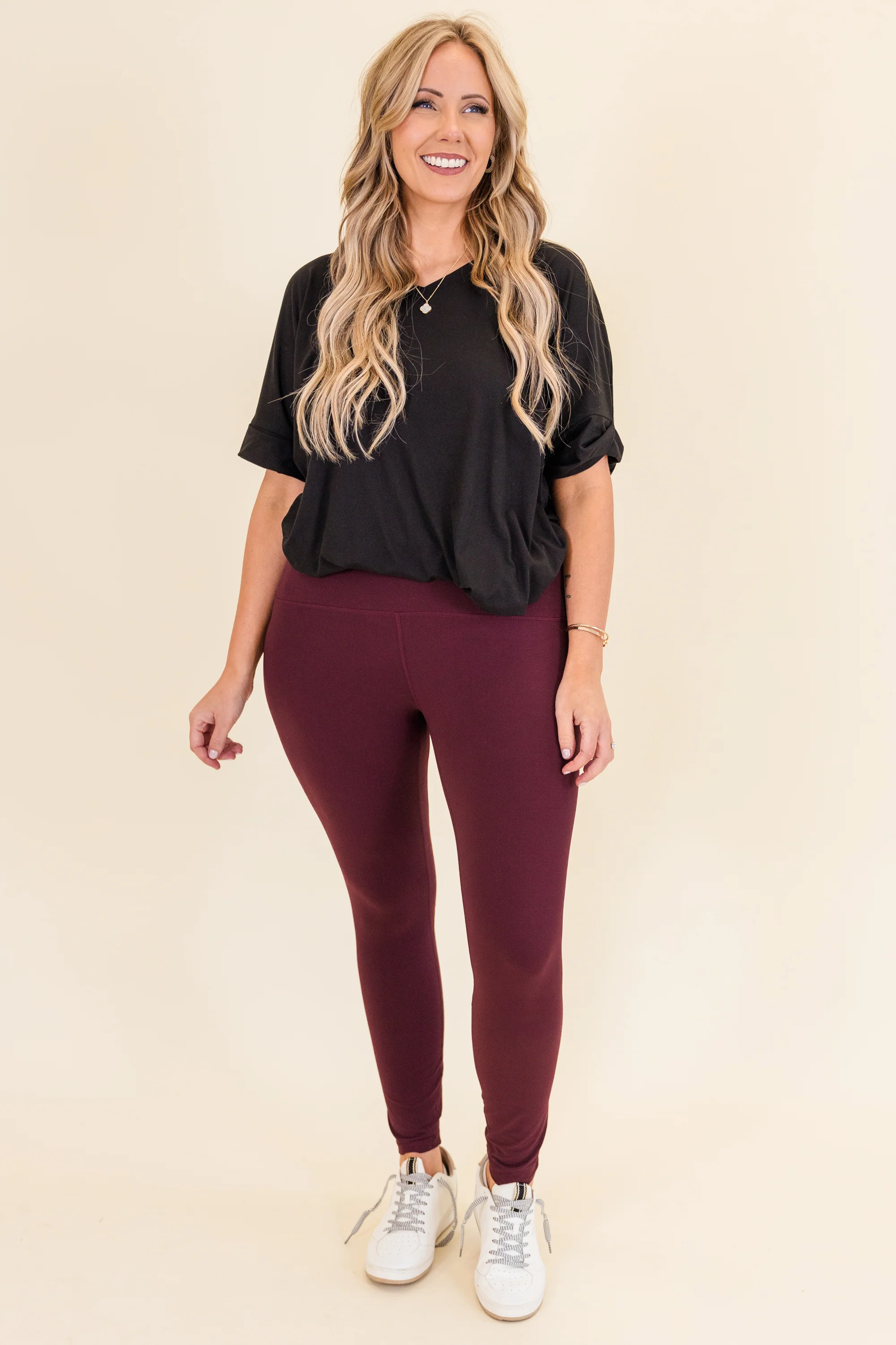 Let's Groove Leggings, Cassis - Giverhouse