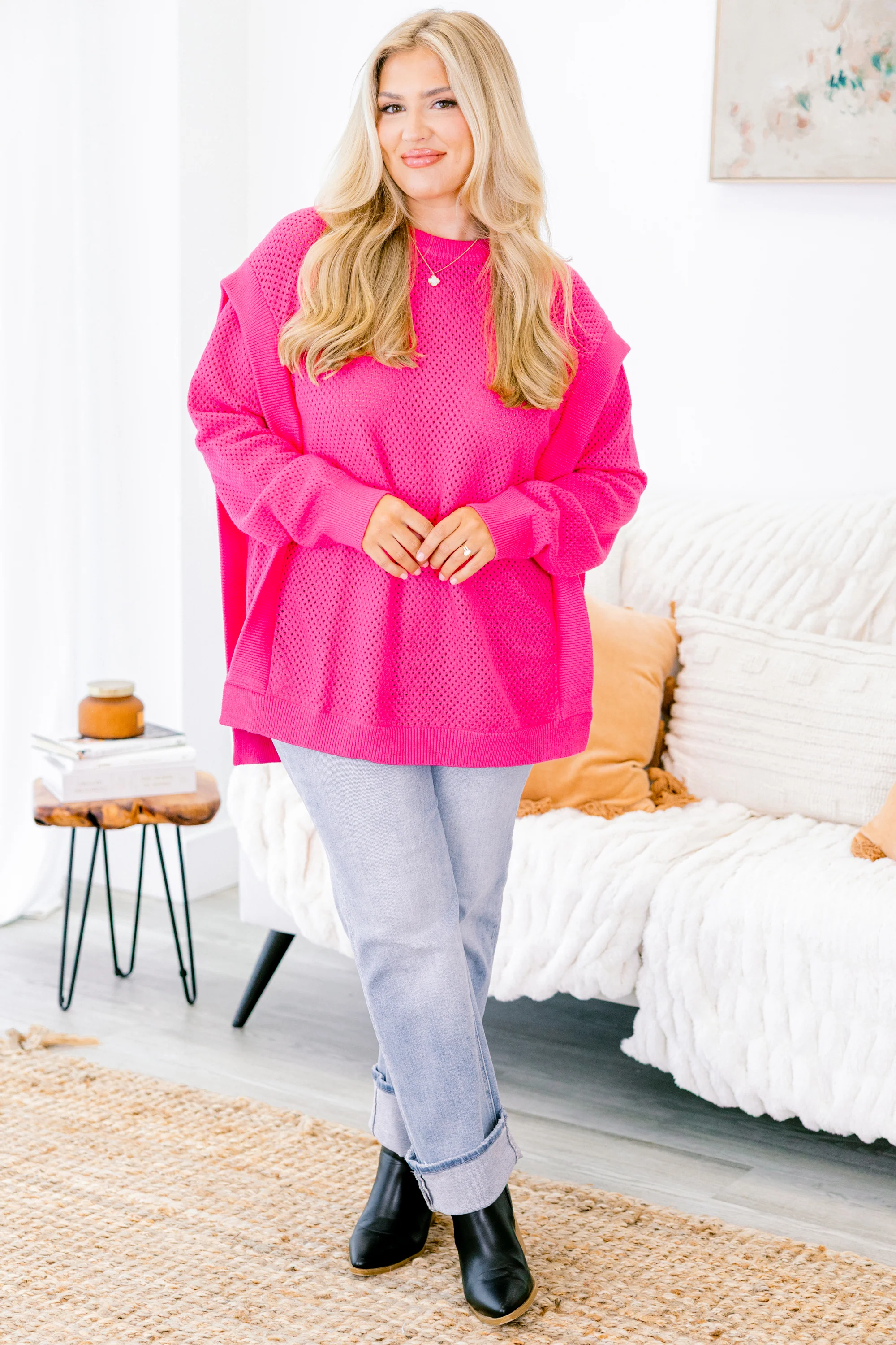 Allstar Sweater, Fuchsia - Giverhouse