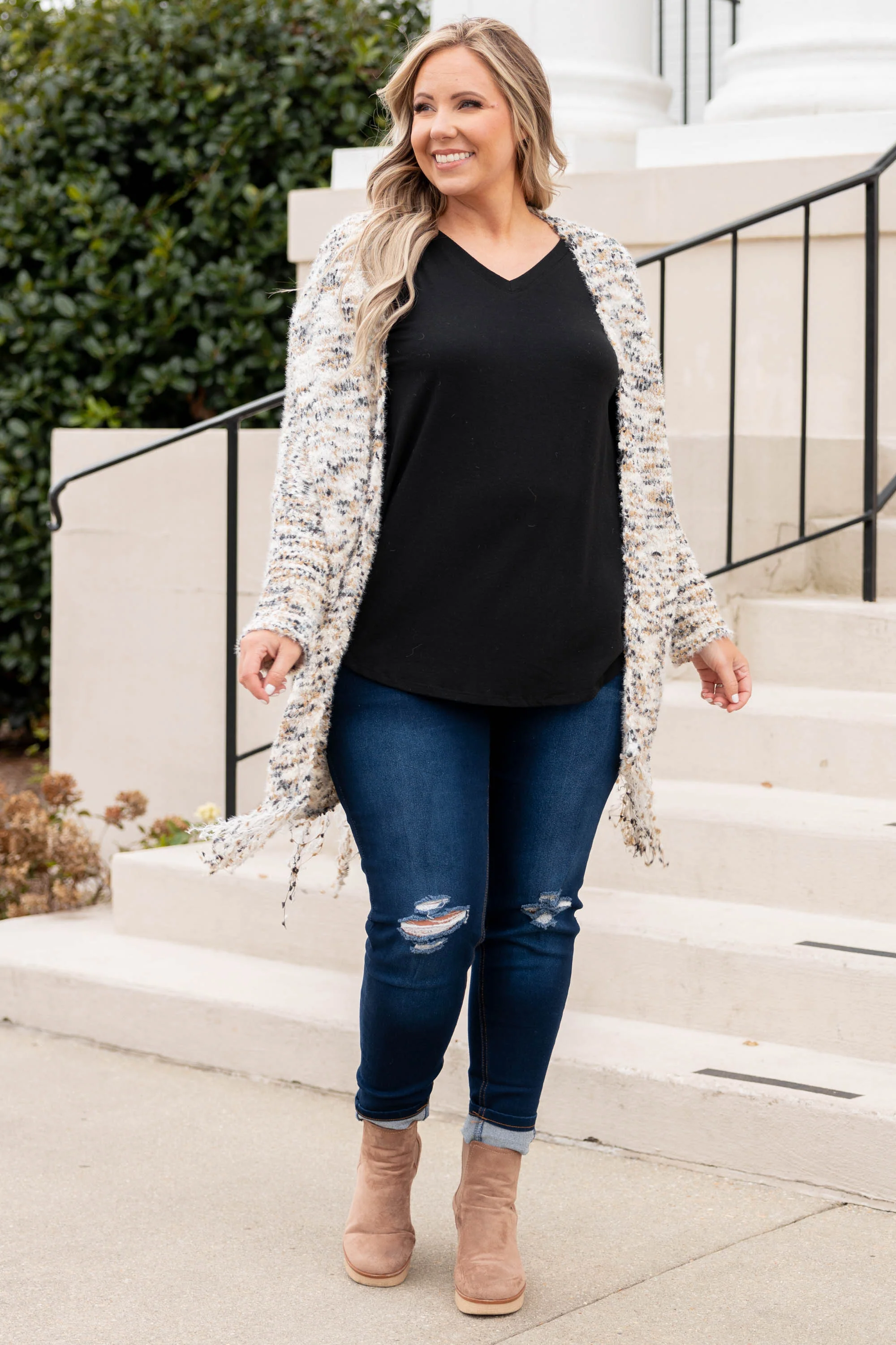 Well Wishes To You Cardigan, Cream-Mocha - Giverhouse