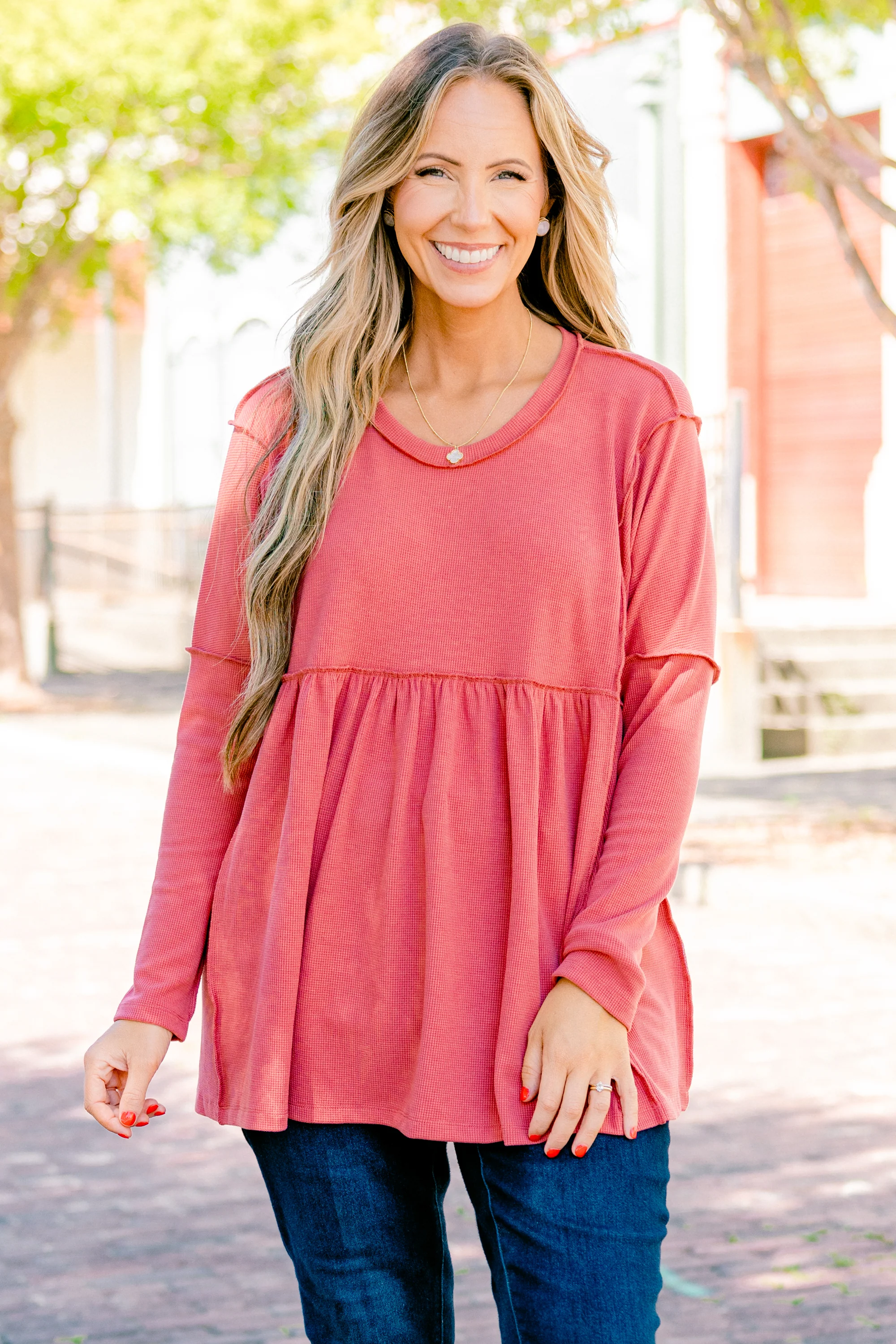 How The Story Goes Top, Dusty Pink - Giverhouse