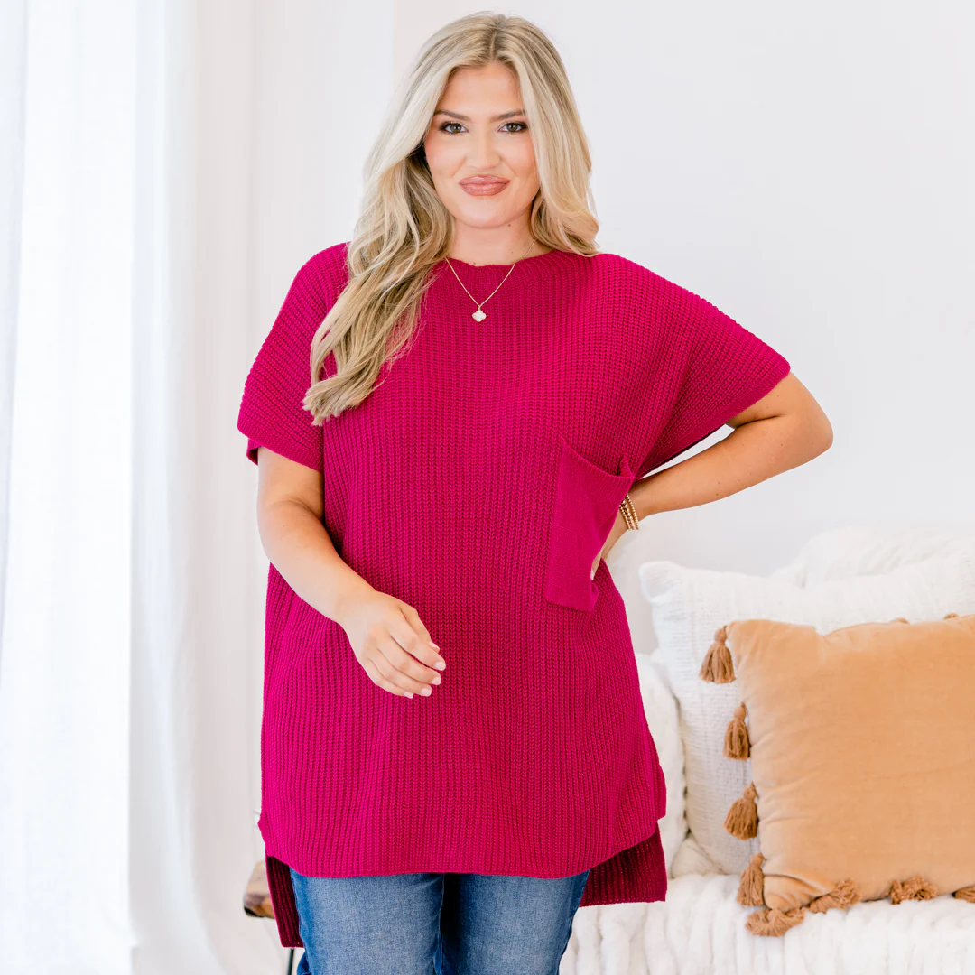 Imagine My World Sweater, Berry - Giverhouse