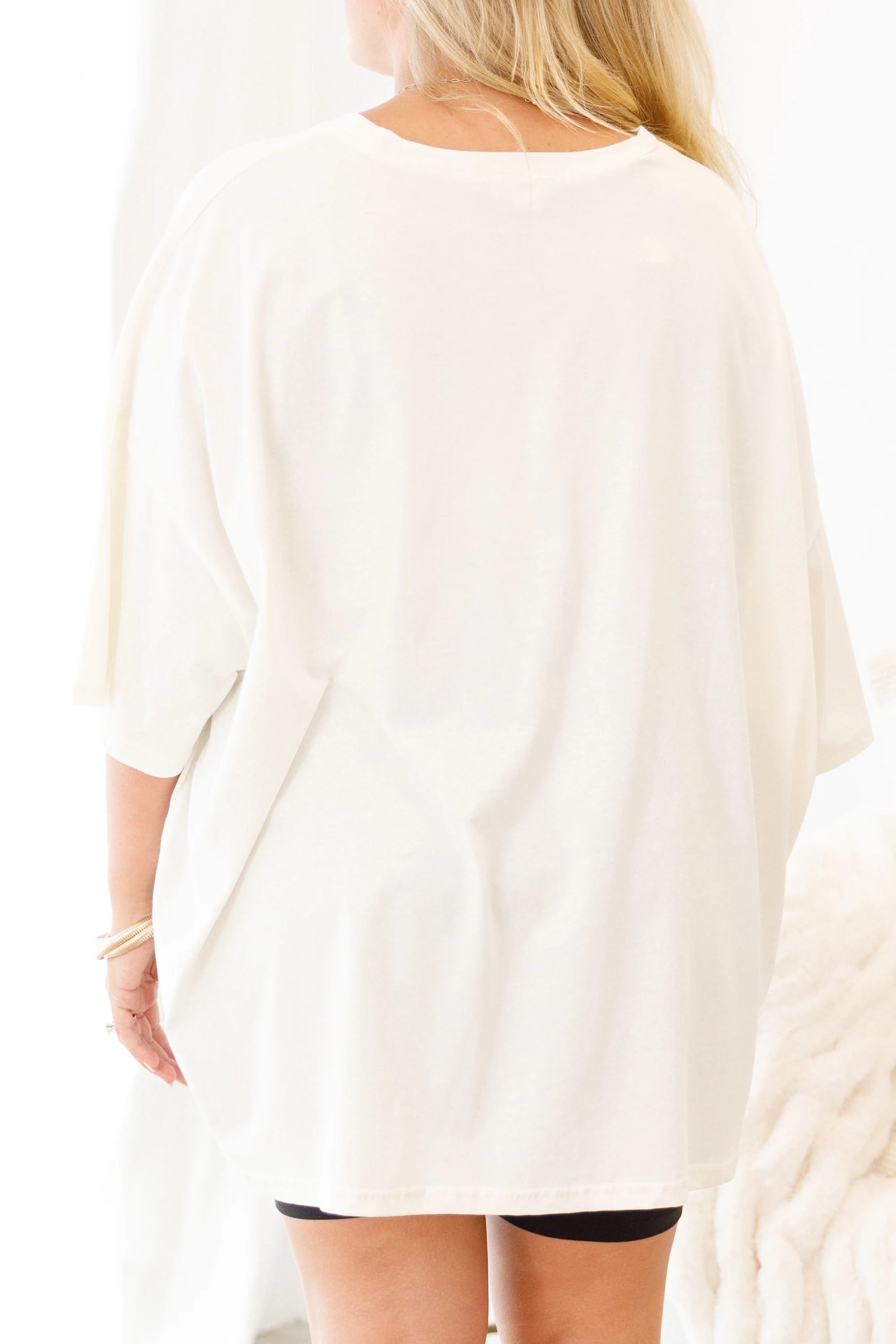 Classic Smiles Boyfriend Tee, Ivory - Giverhouse