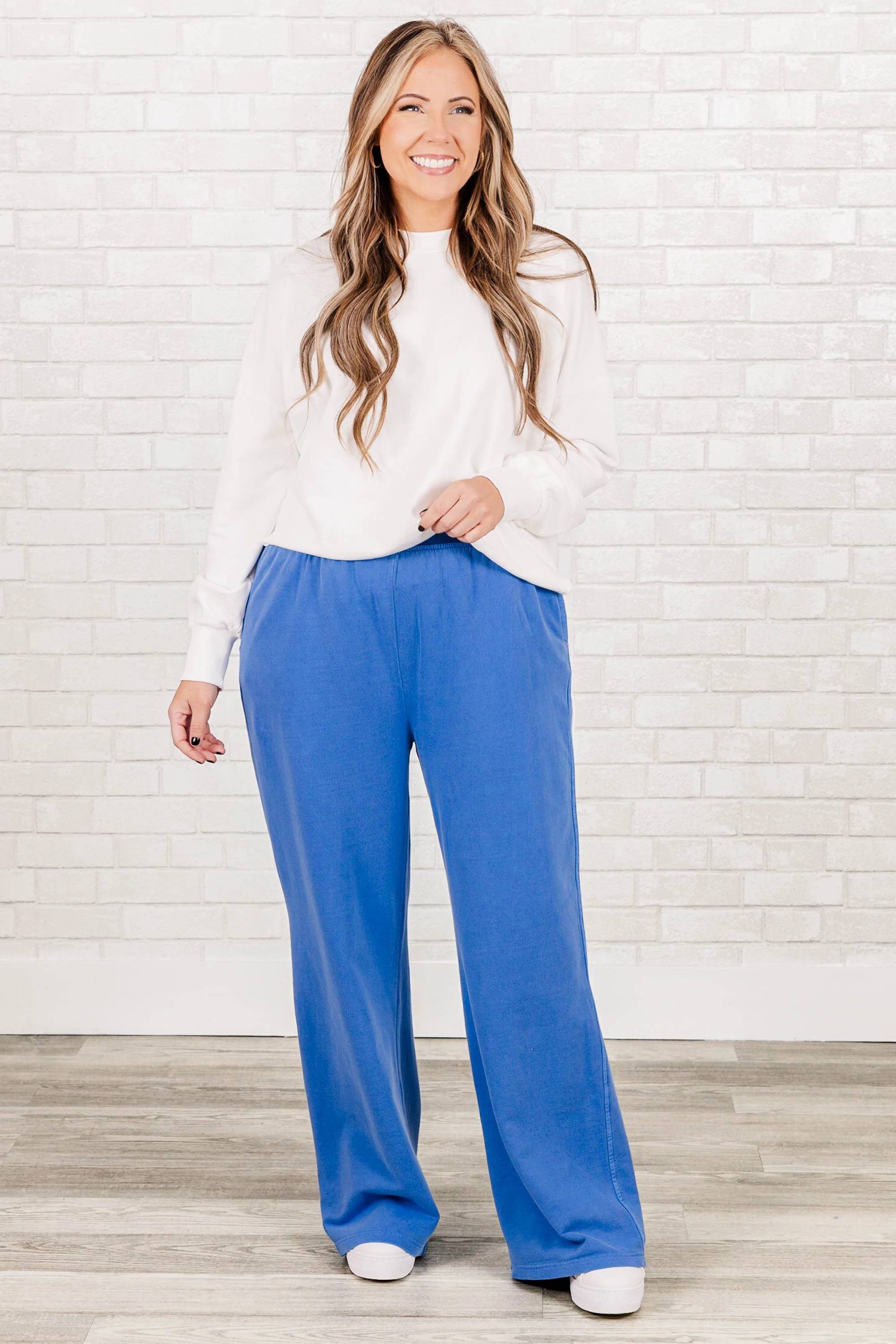 Keeping It Simple Pants, Bright Blue - Giverhouse