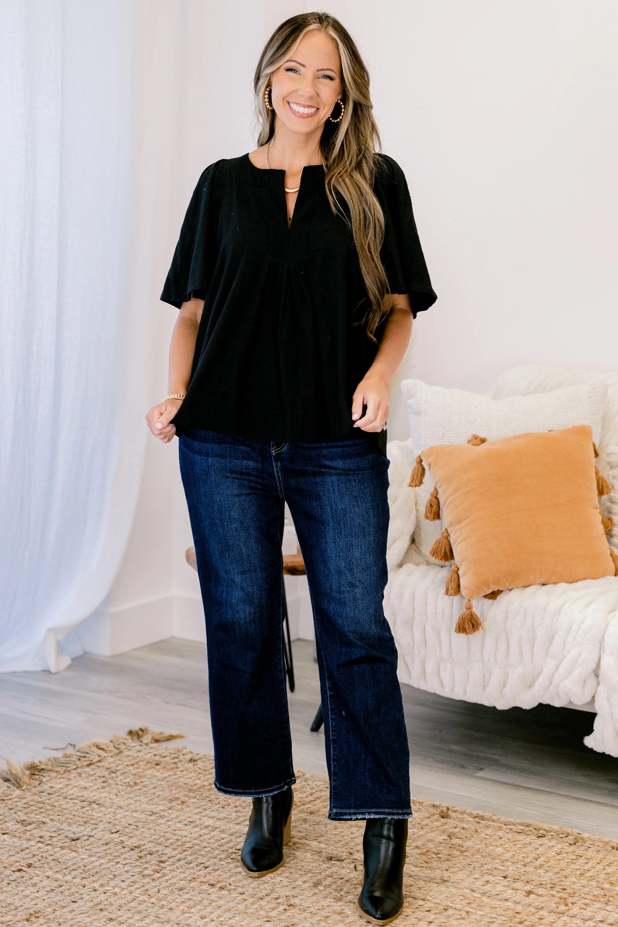 Nautical Breeze Top, Black - Giverhouse