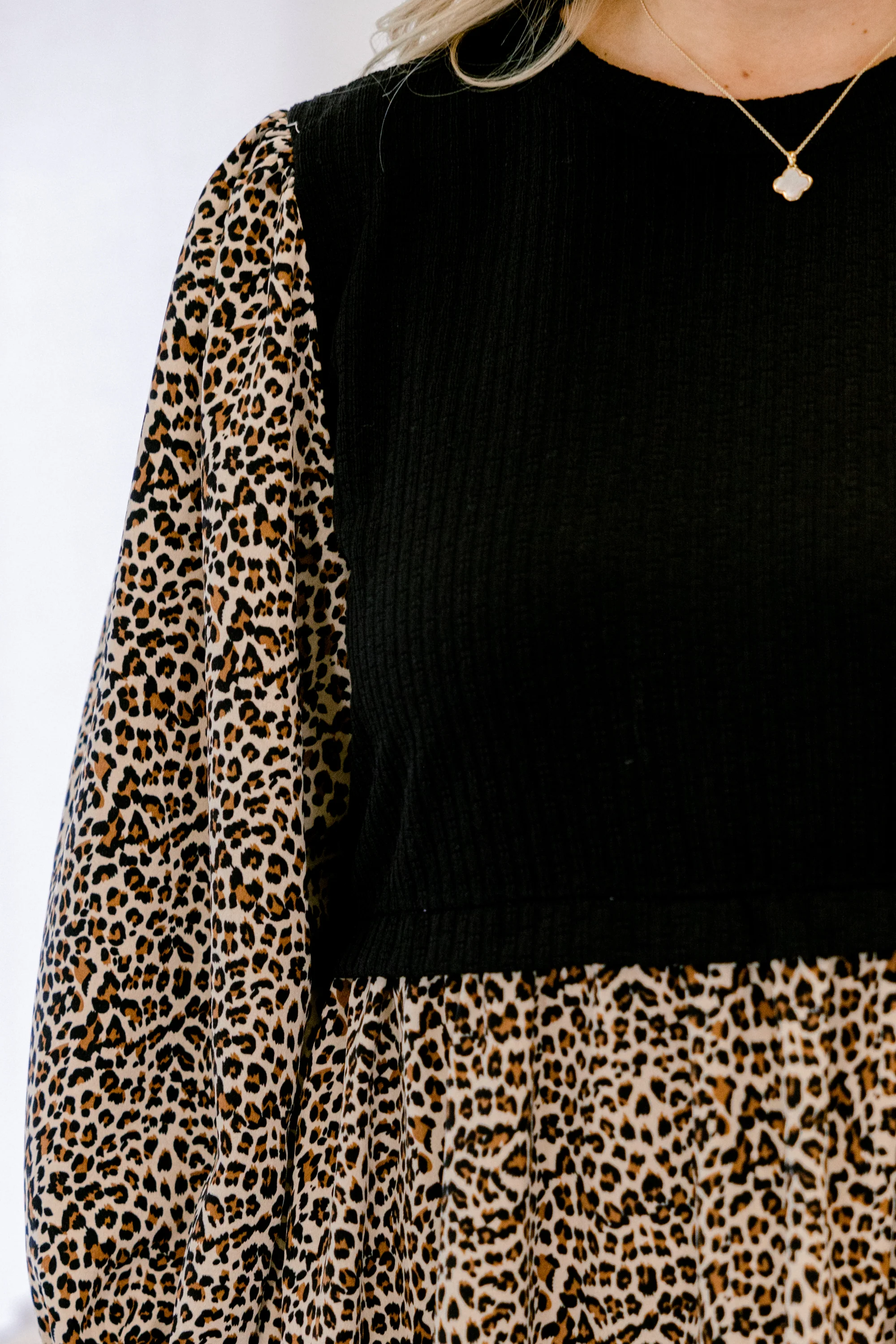 Find Love Again Dress, Black Leopard - Giverhouse