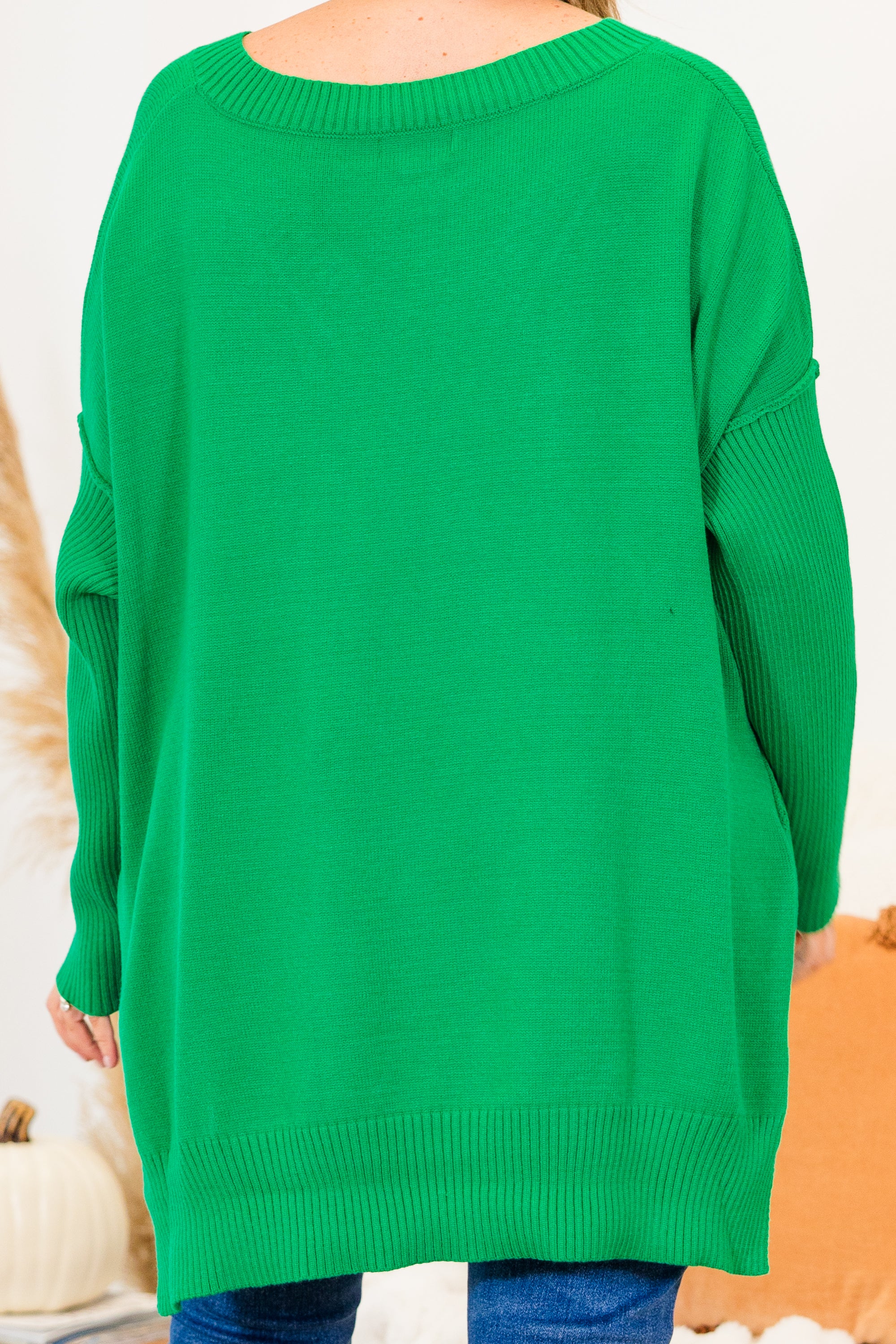 Hayride Harvest Sweater, Green - Giverhouse