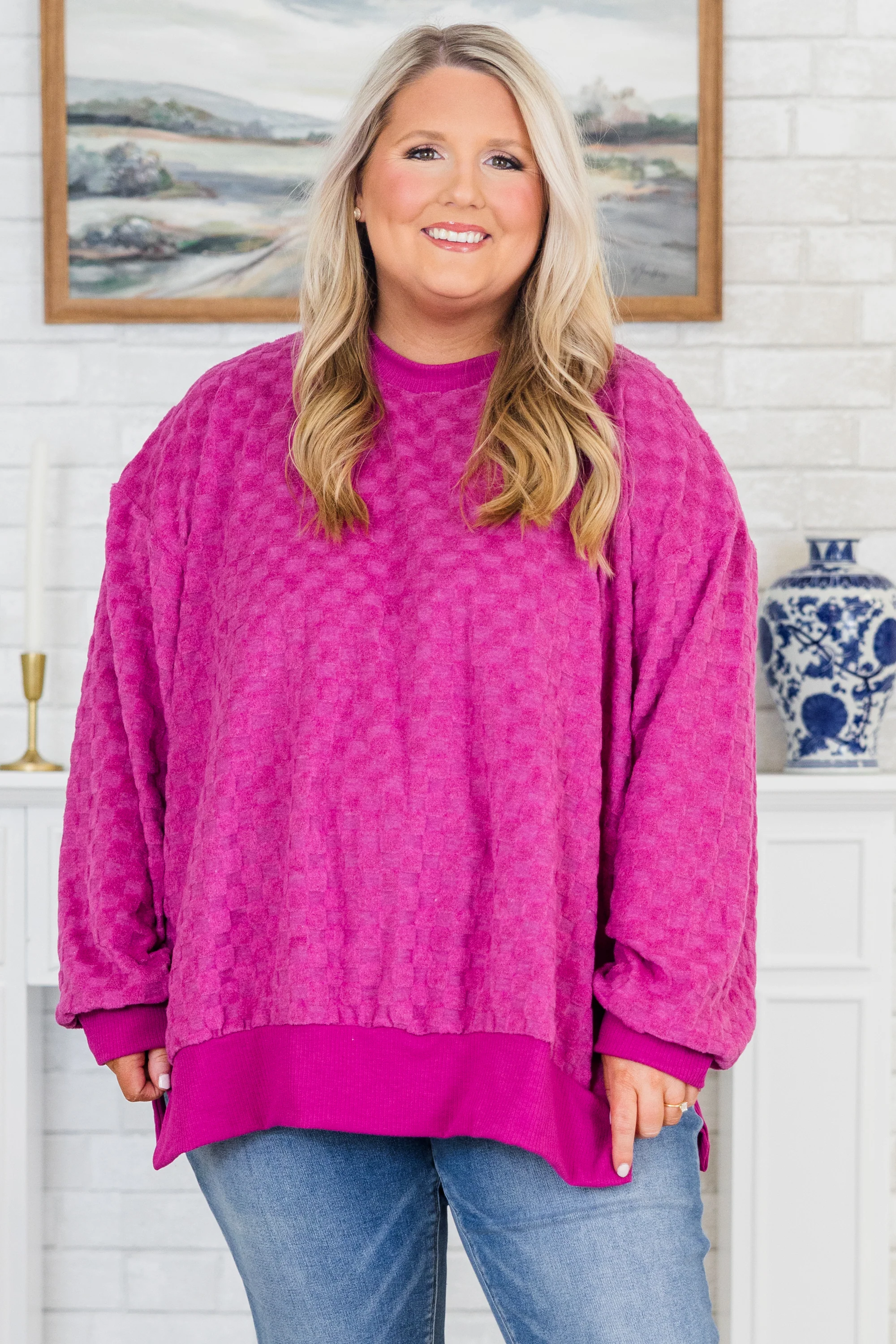 Pursuit Of Joy Sweater, Purple - Giverhouse