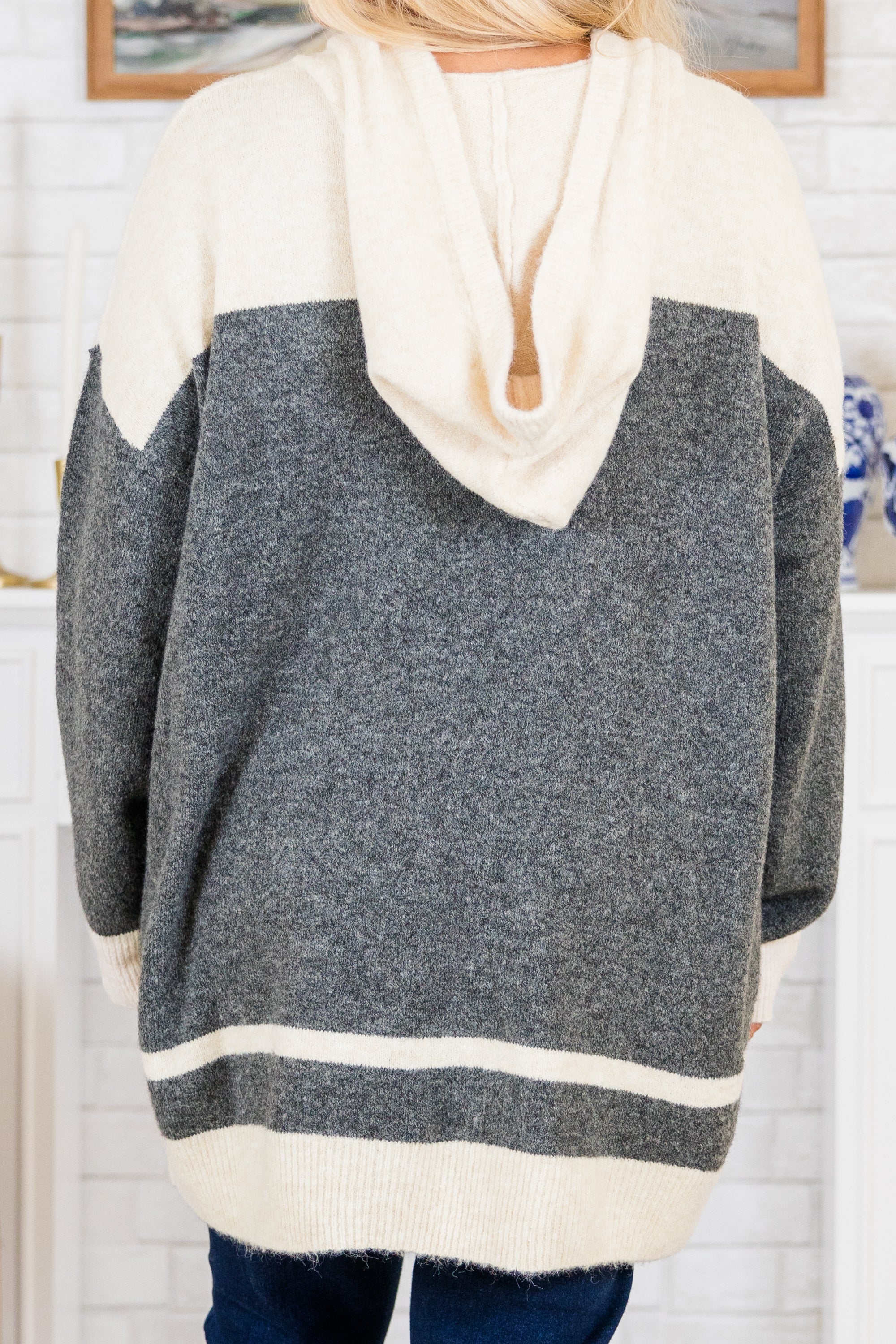 Let Me Talk Sweater, Charcoal - Giverhouse