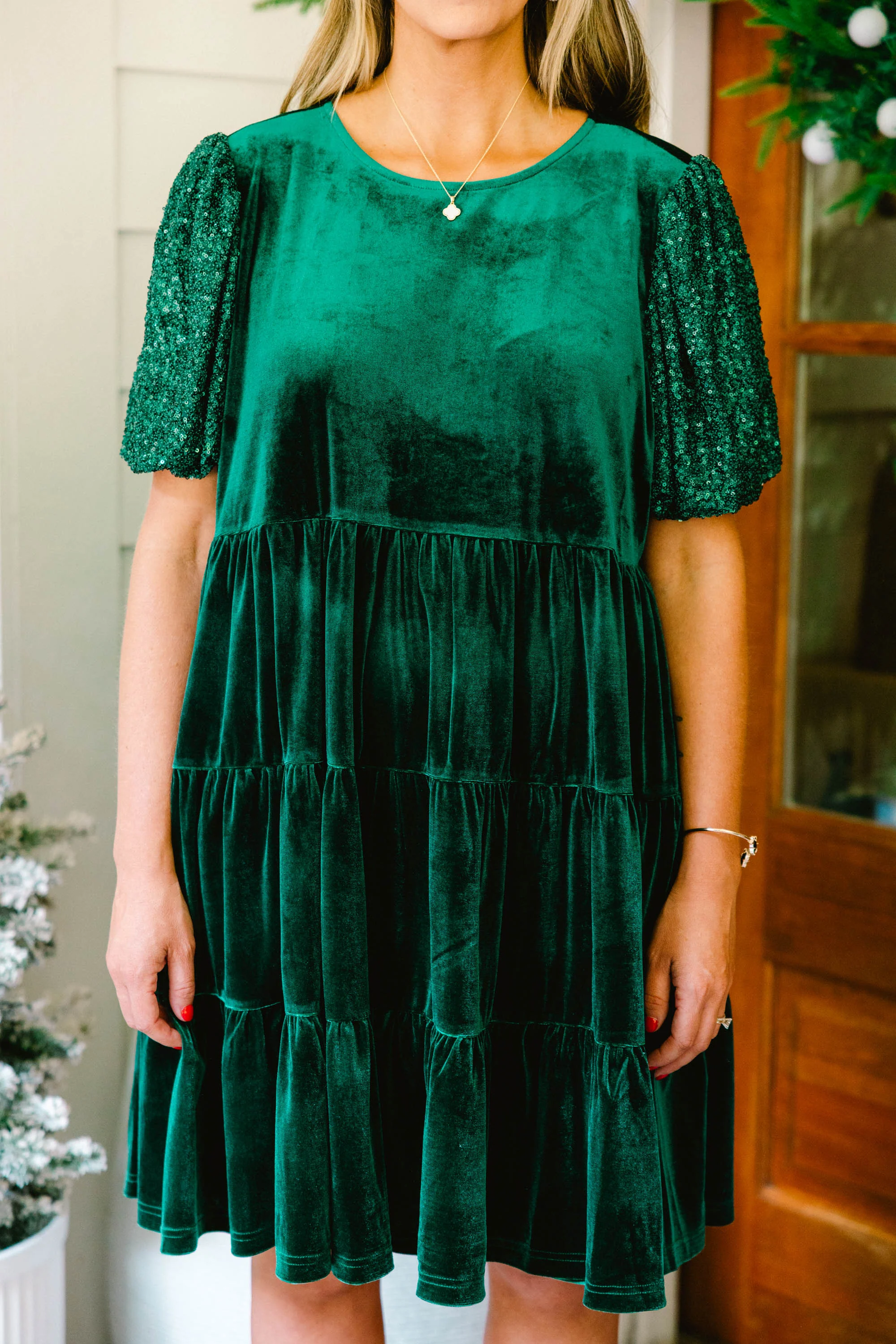 Eclipse Beauty Dress, Hunter Green - Giverhouse