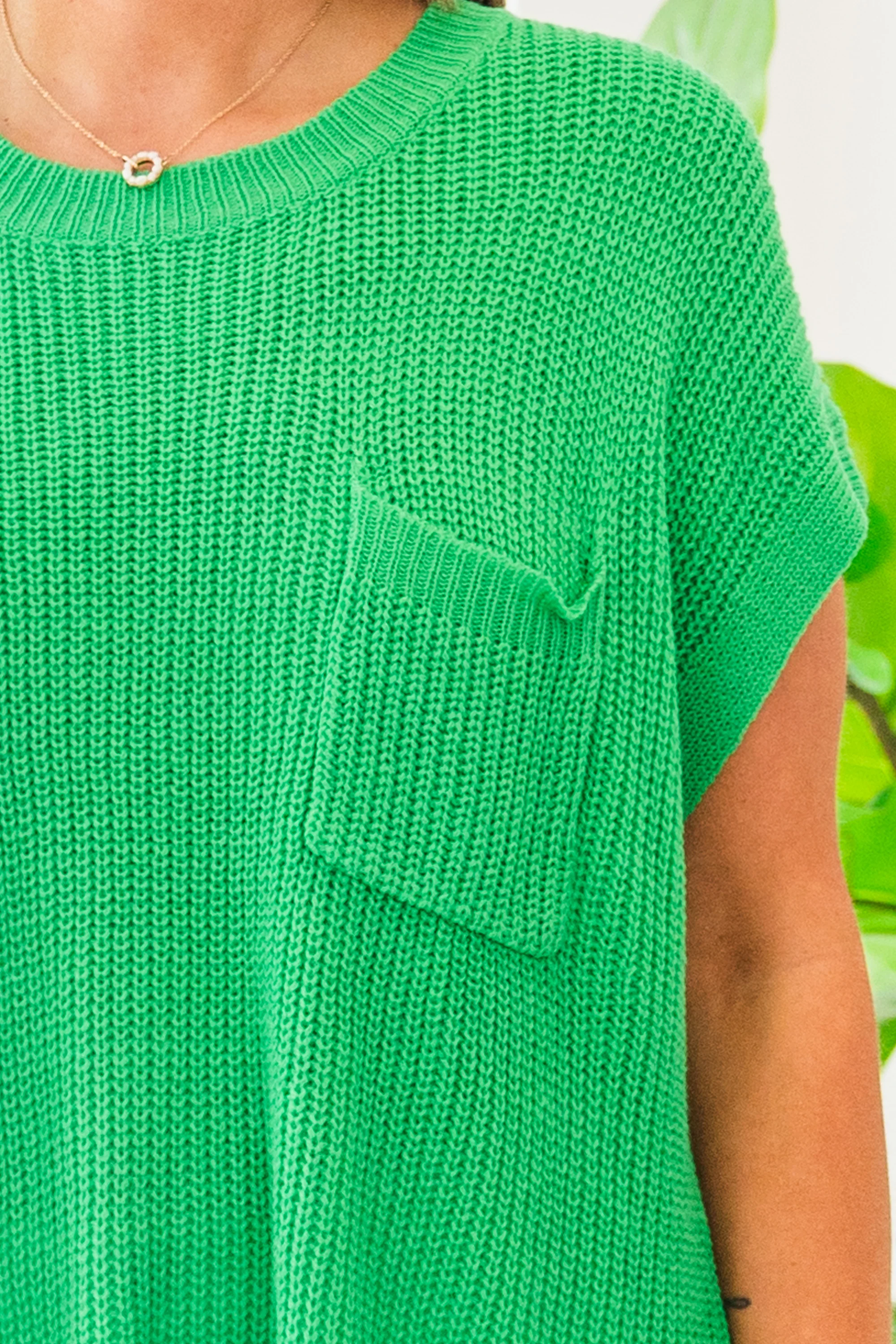 Let Me Be Clear Top, Kelly Green - Giverhouse