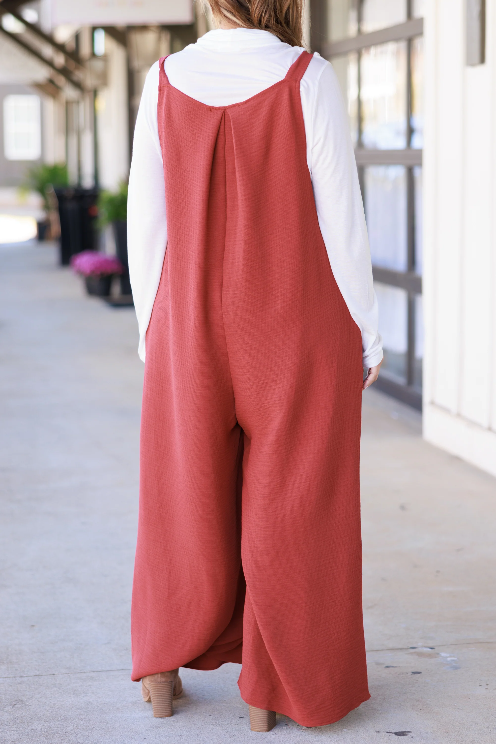 Got To Laugh Jumpsuit, Rust - Giverhouse