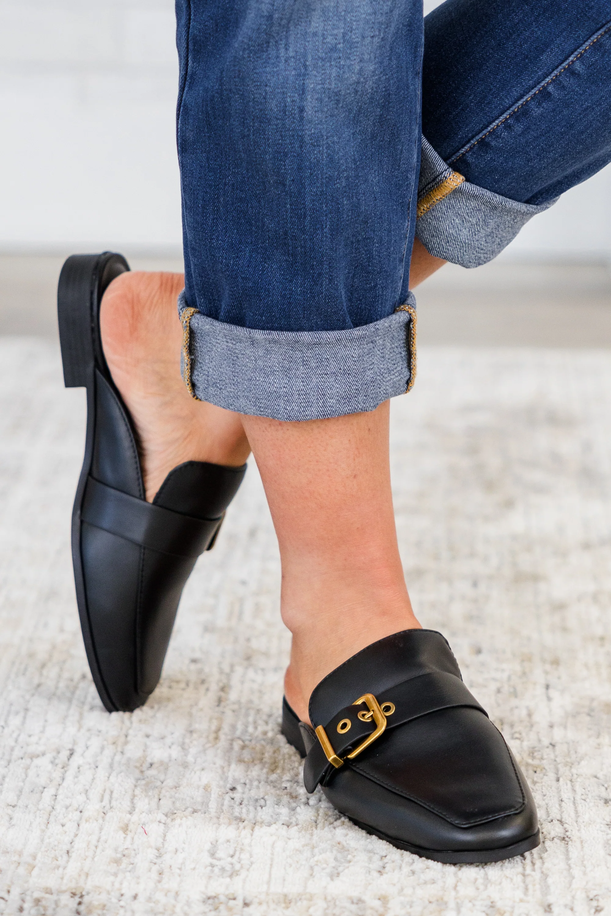 Glamour In Motion Mules, Black - Giverhouse