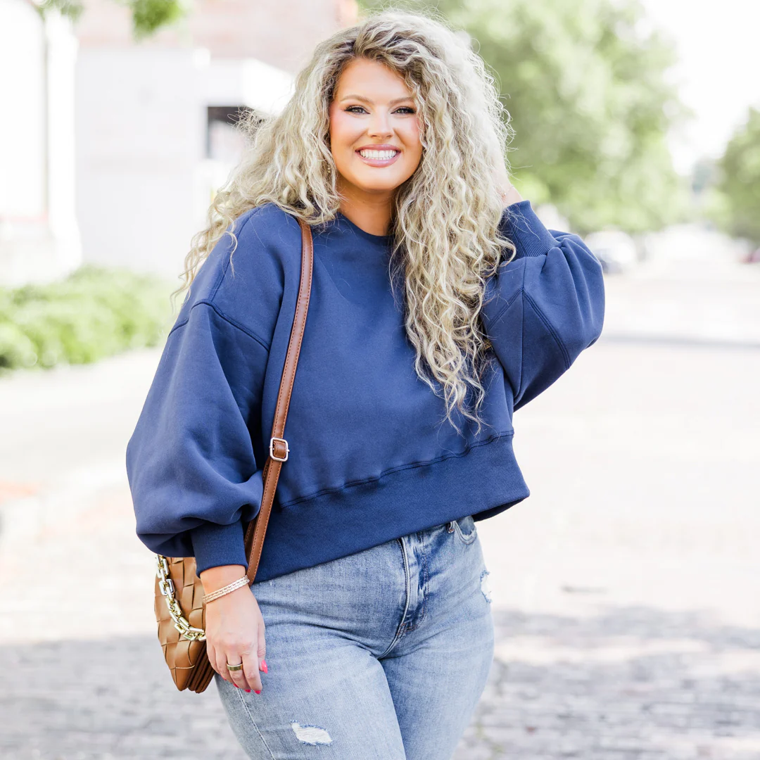 Freedom To Feel Pullover, Navy - Giverhouse