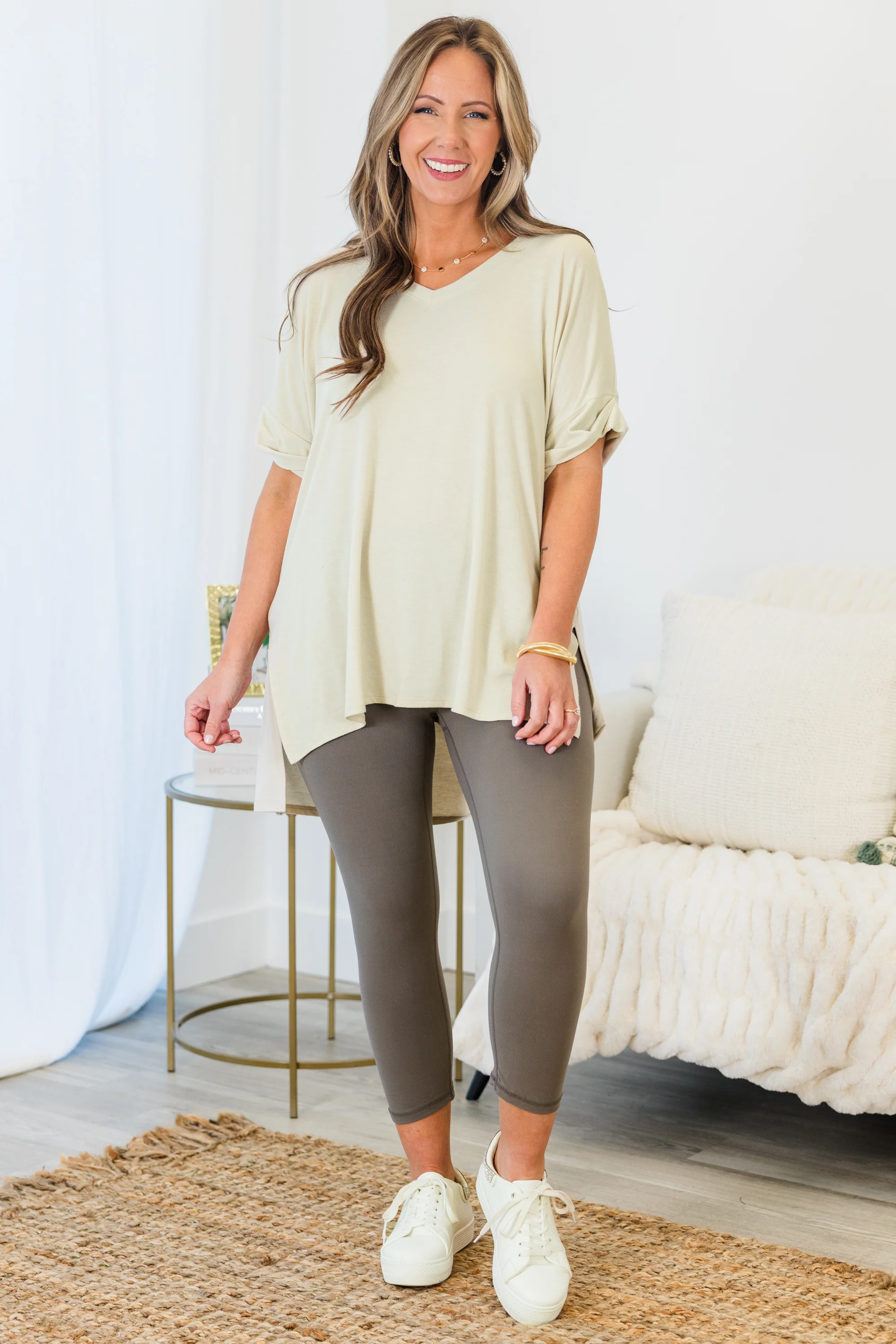 Go For The Goal Leggings, Smoky Grey - Giverhouse