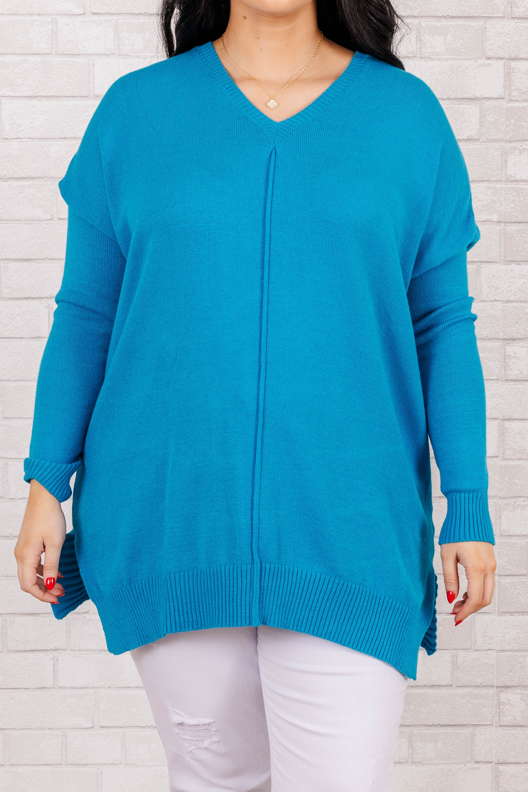 I'm Better Now Sweater, Urban Blue - Giverhouse