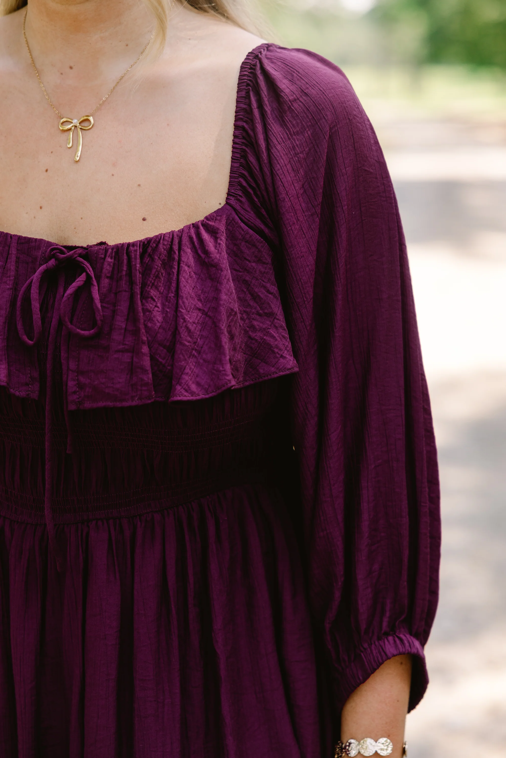Grace Filled Dress, Plum - Giverhouse