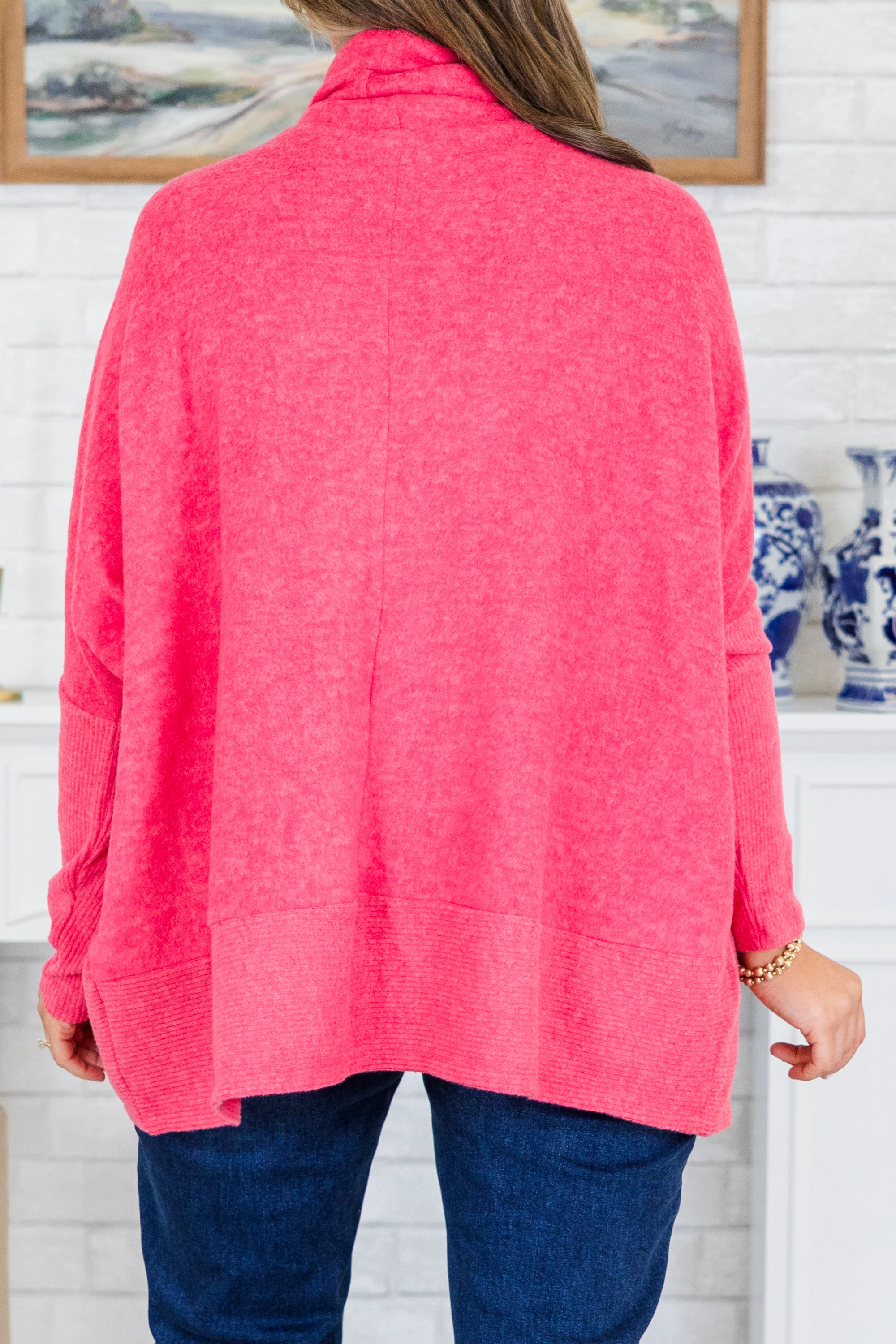 Mind Made Up On You Sweater, Fuchsia - Giverhouse