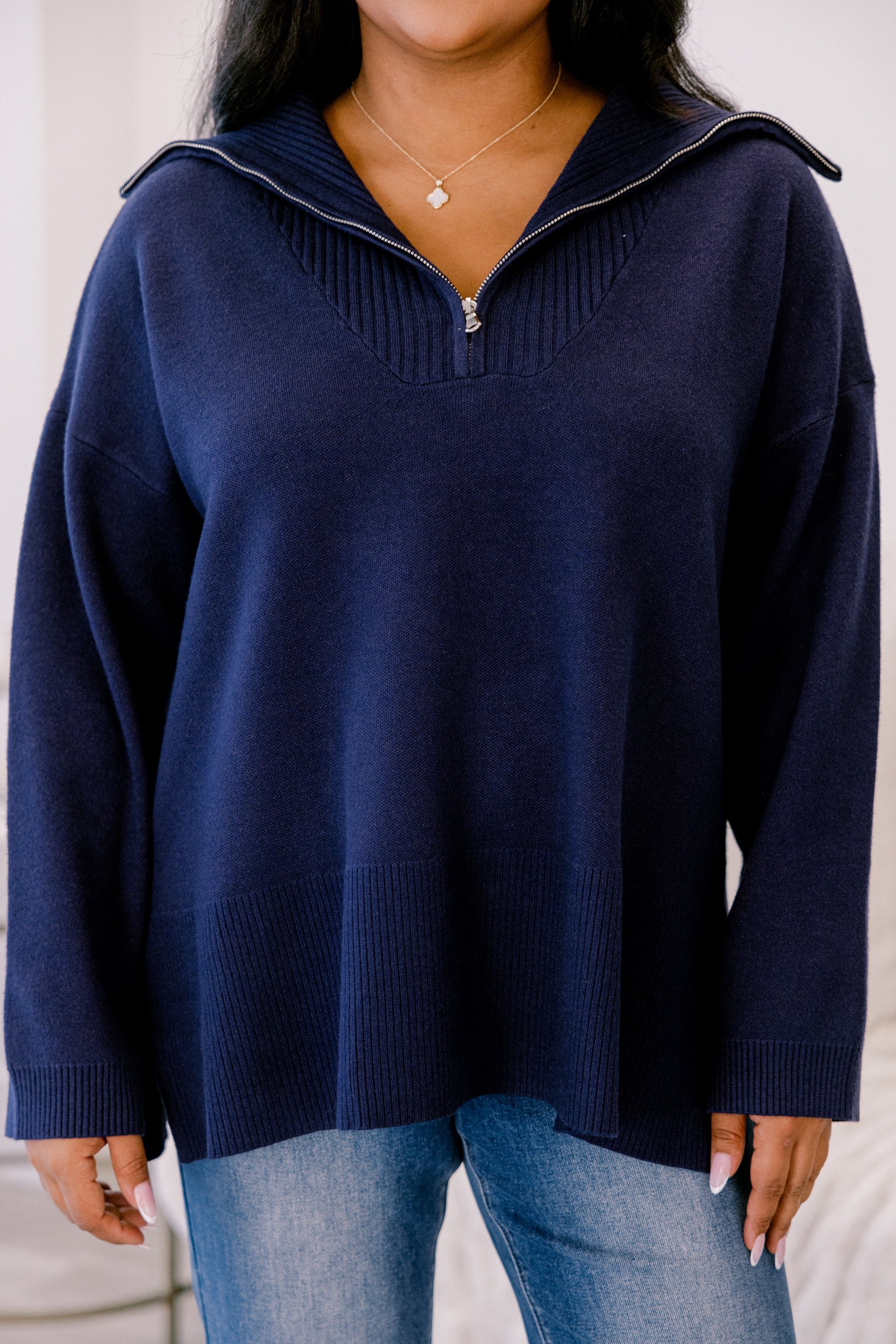 Just A Feeling Sweater, Midnight Blue - Giverhouse