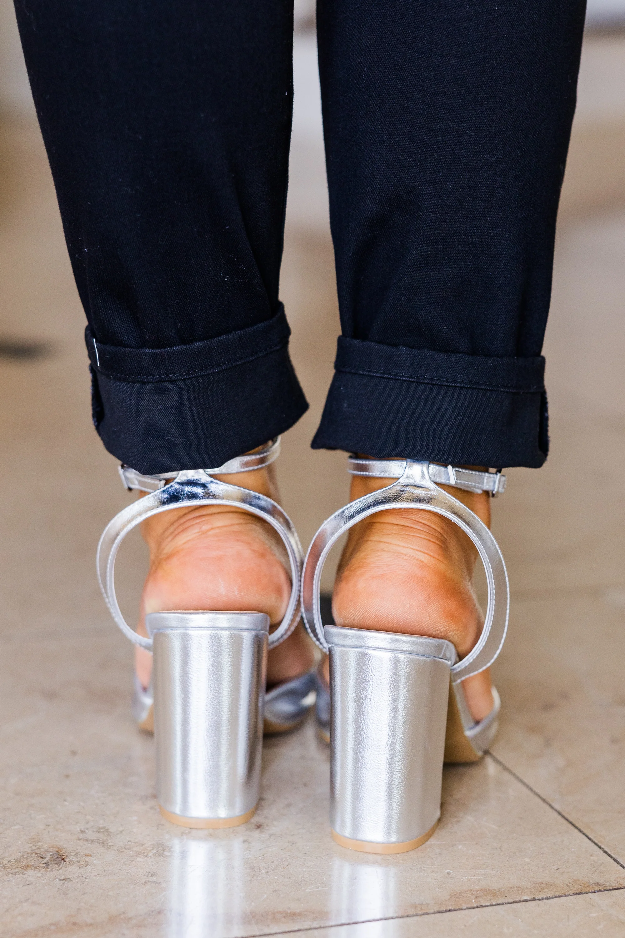 Look Impressed Heels, Silver - Giverhouse