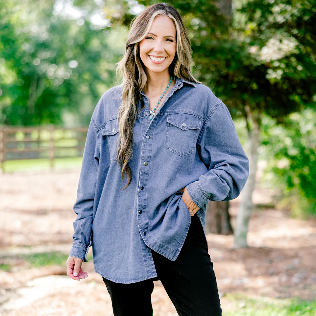 Wake Up Call Top, Blue - Giverhouse