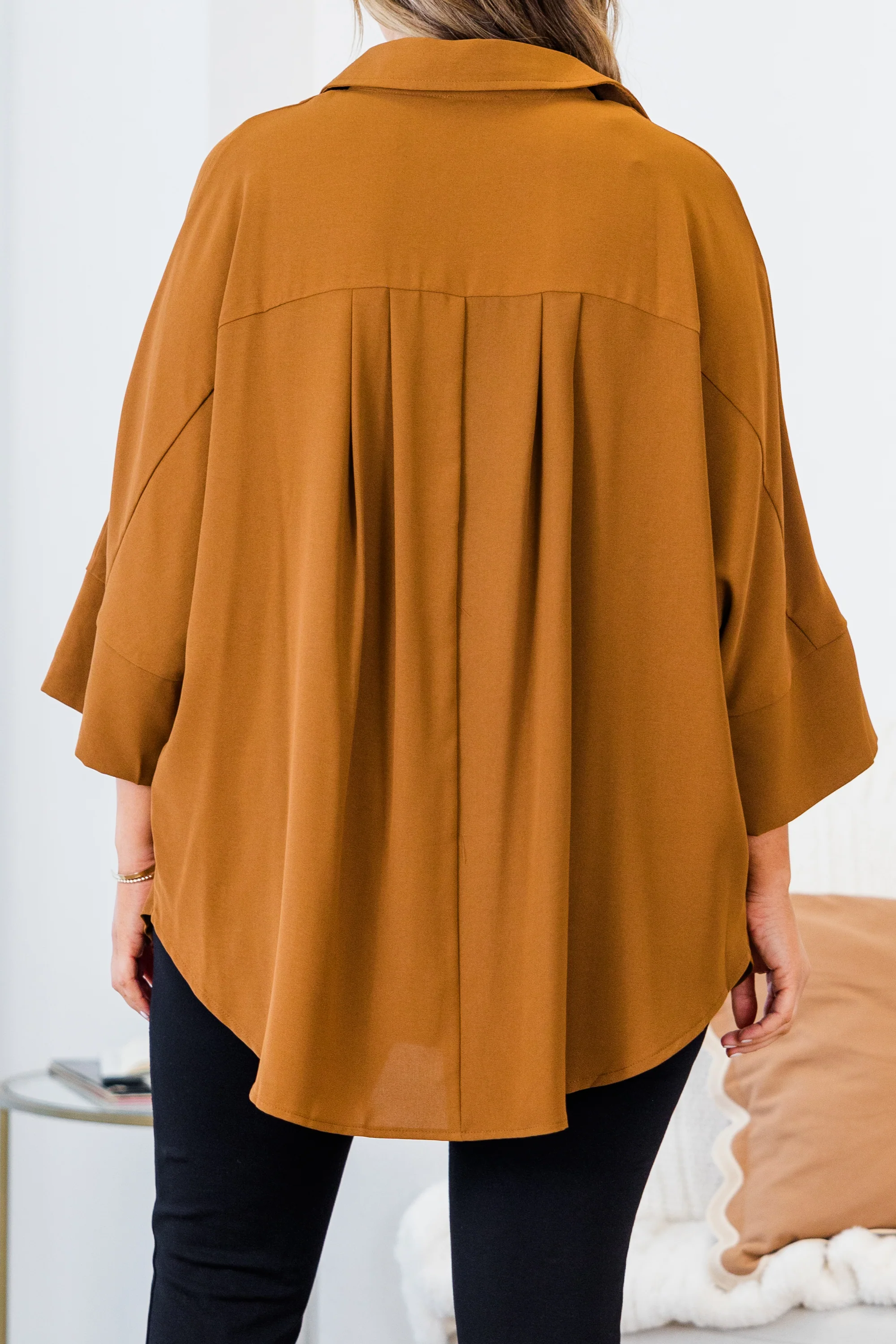 Working Babe Top, Brown - Giverhouse