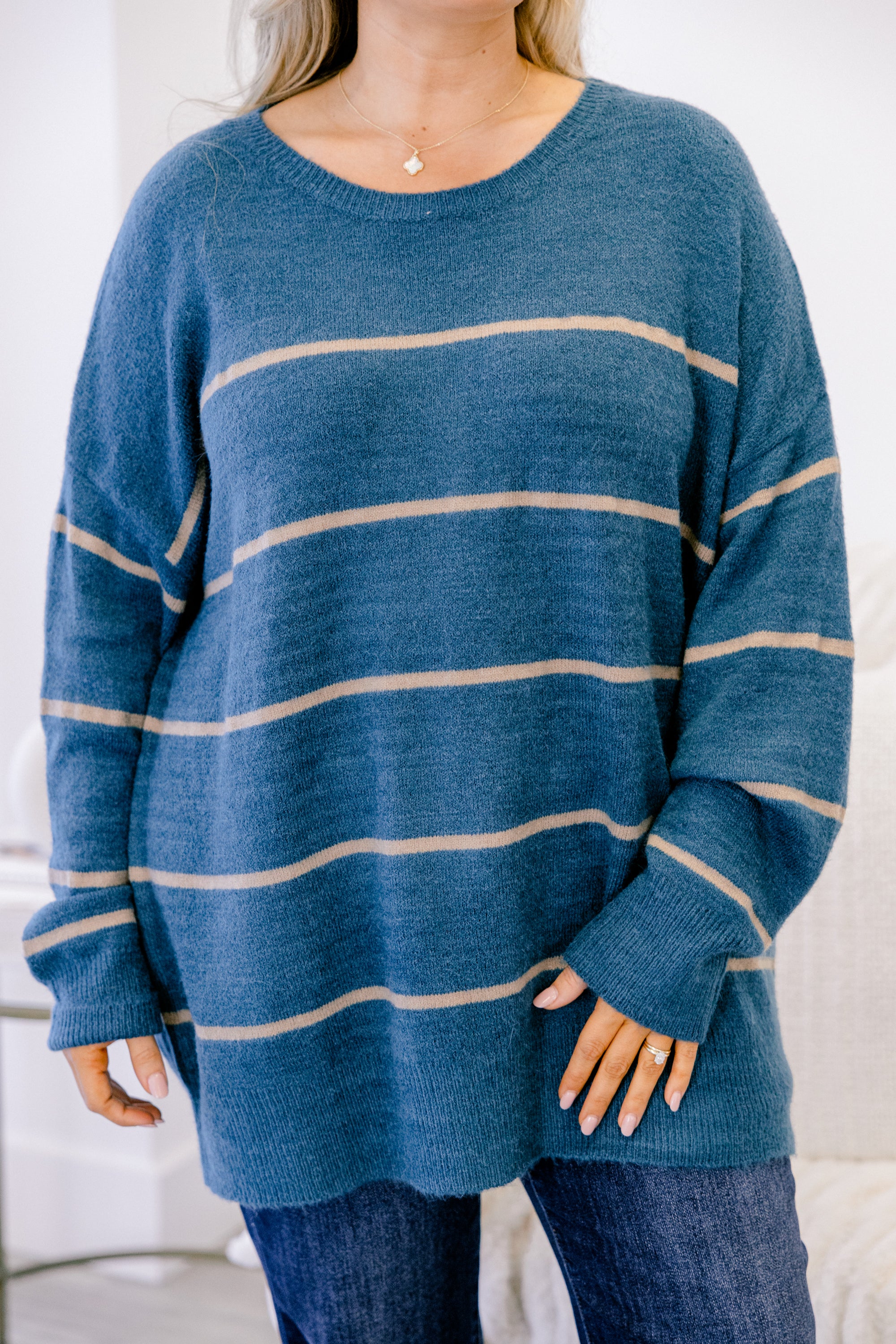 Slumber Party Sweater, Ocean Blue - Giverhouse