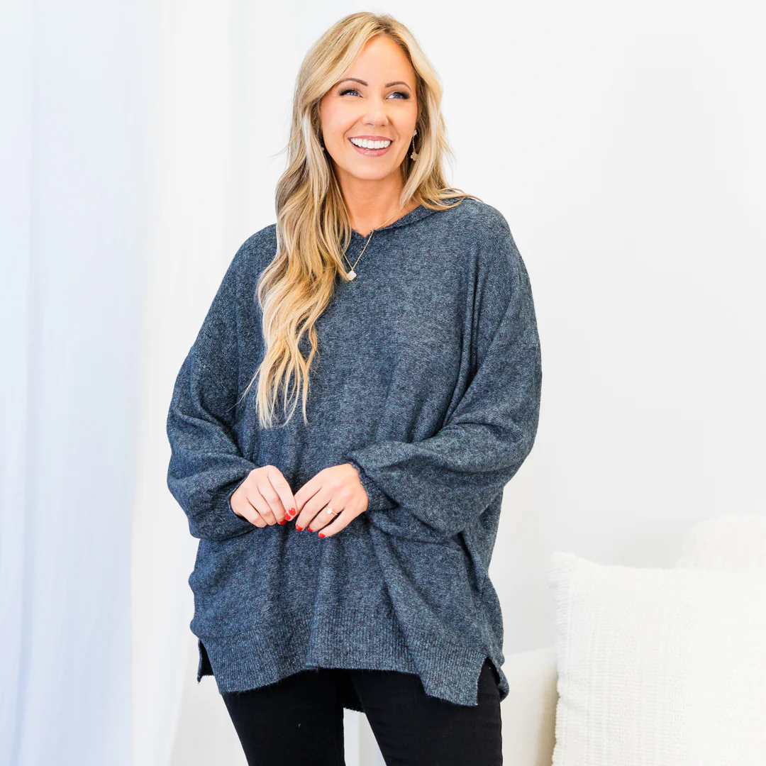 Just Don't Let Me Go Sweater, Cobalt - Giverhouse