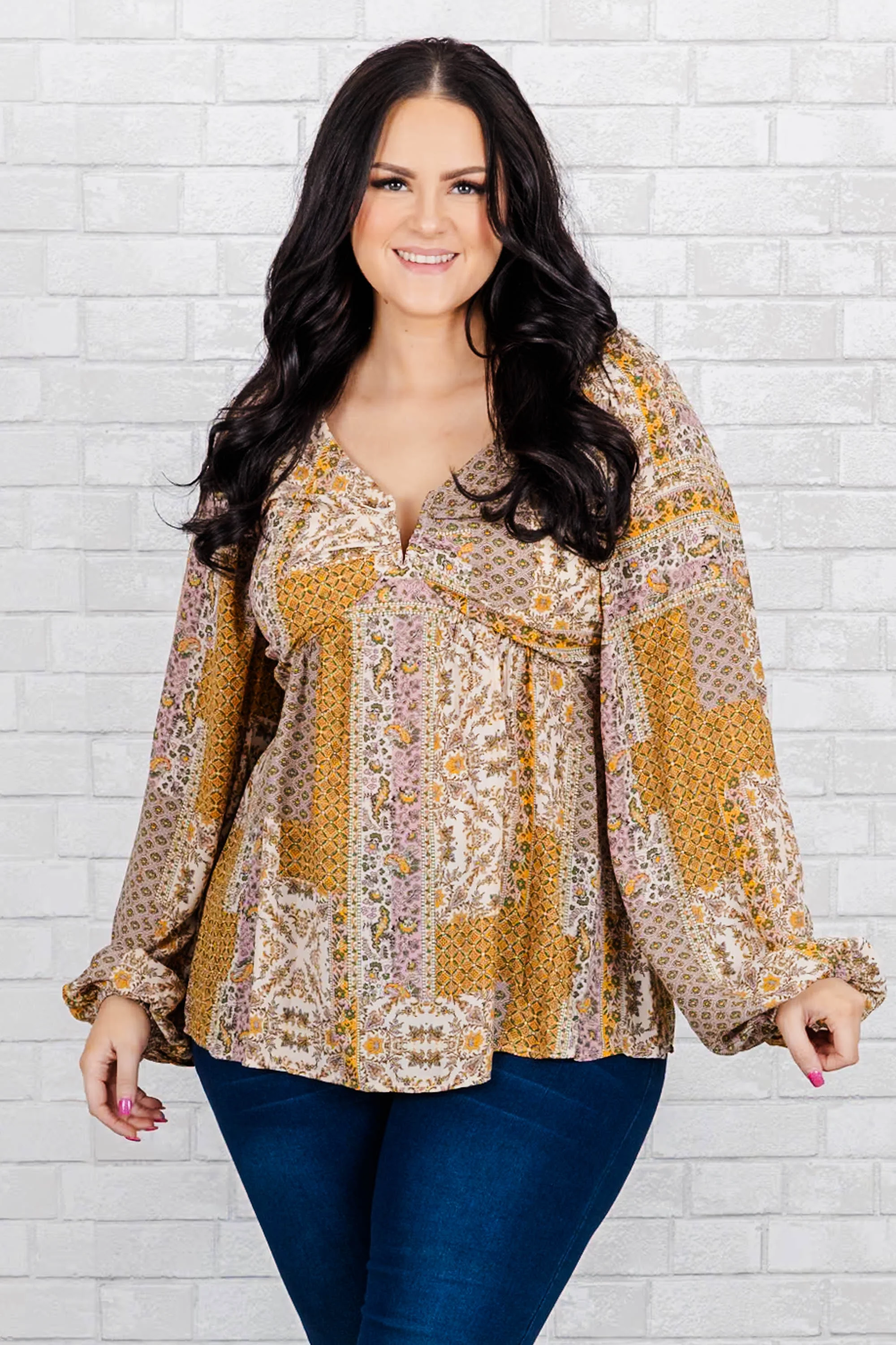 Buy Myself Flowers Blouse, Beige - Giverhouse