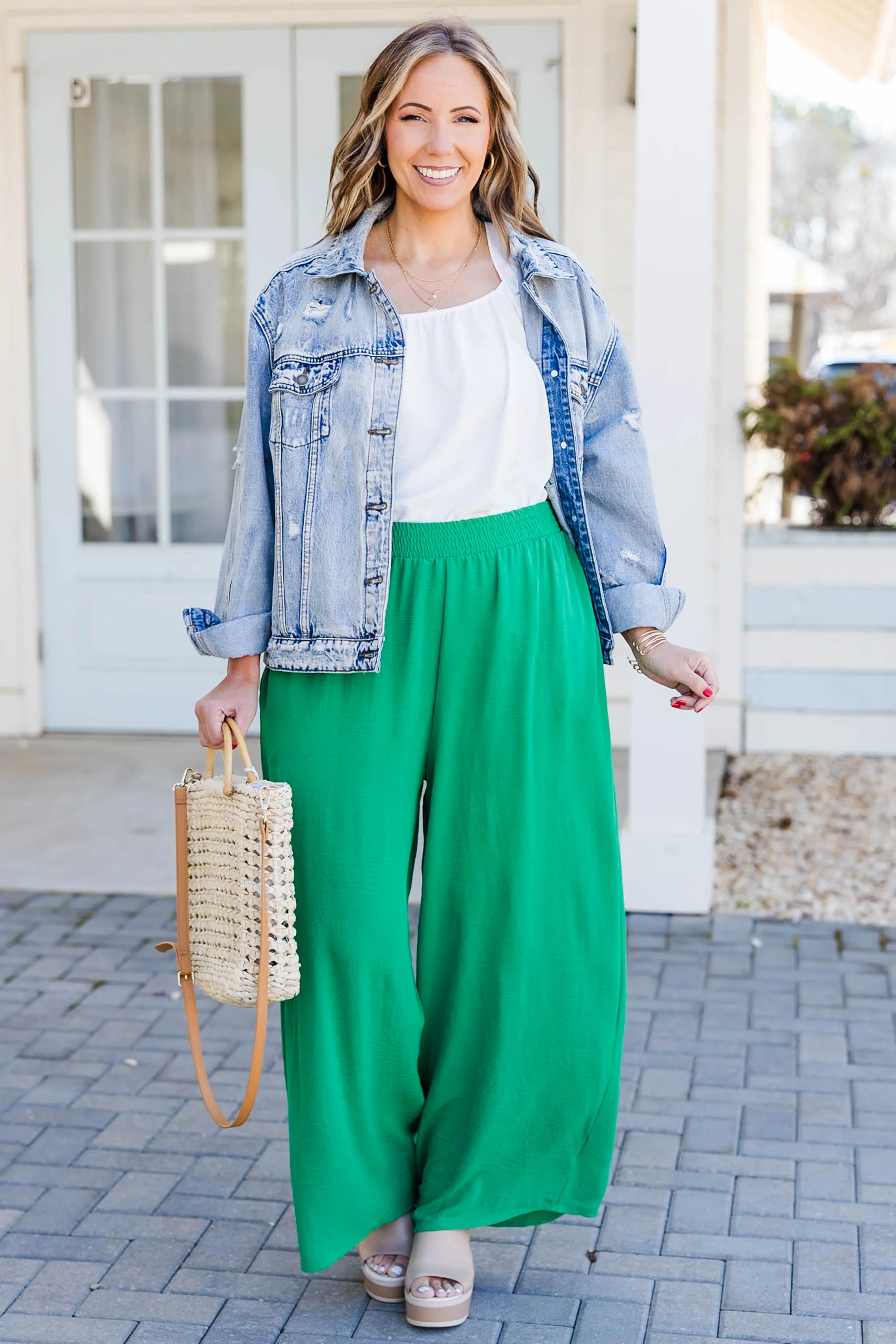 Going For A Stroll Pants, Kelly Green - Giverhouse