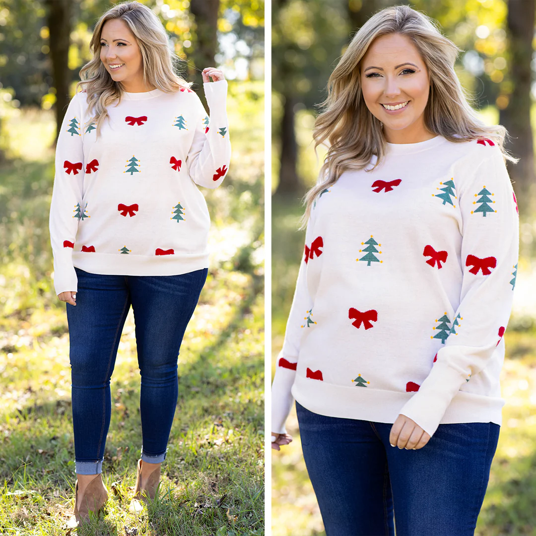 Wrapping Presents Sweater, Ivory - Giverhouse