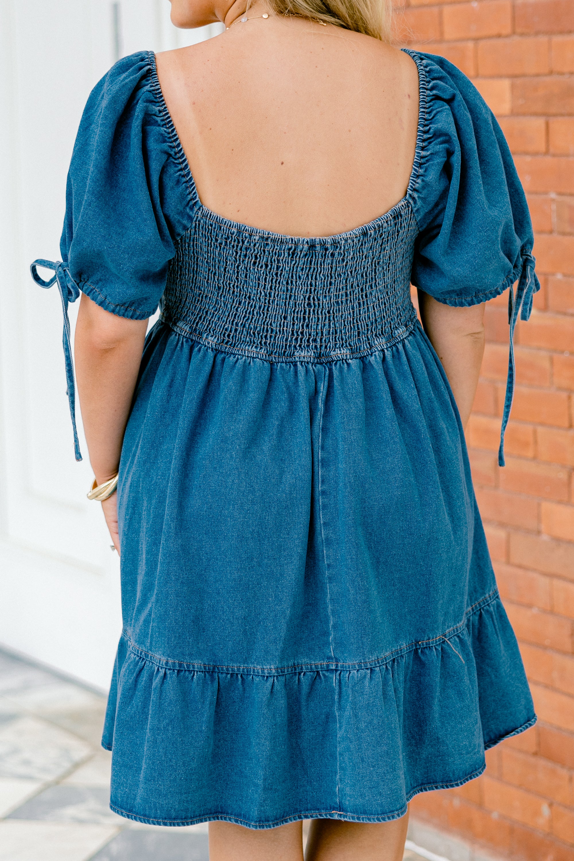 Denim Love Dress, Blue - Giverhouse