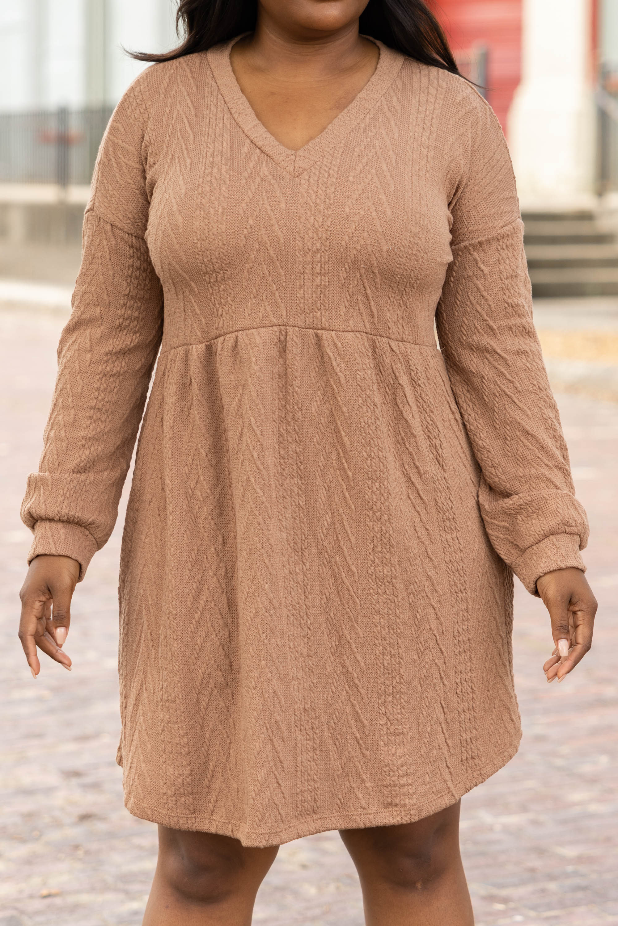 Girl Like Me Dress, Camel - Giverhouse