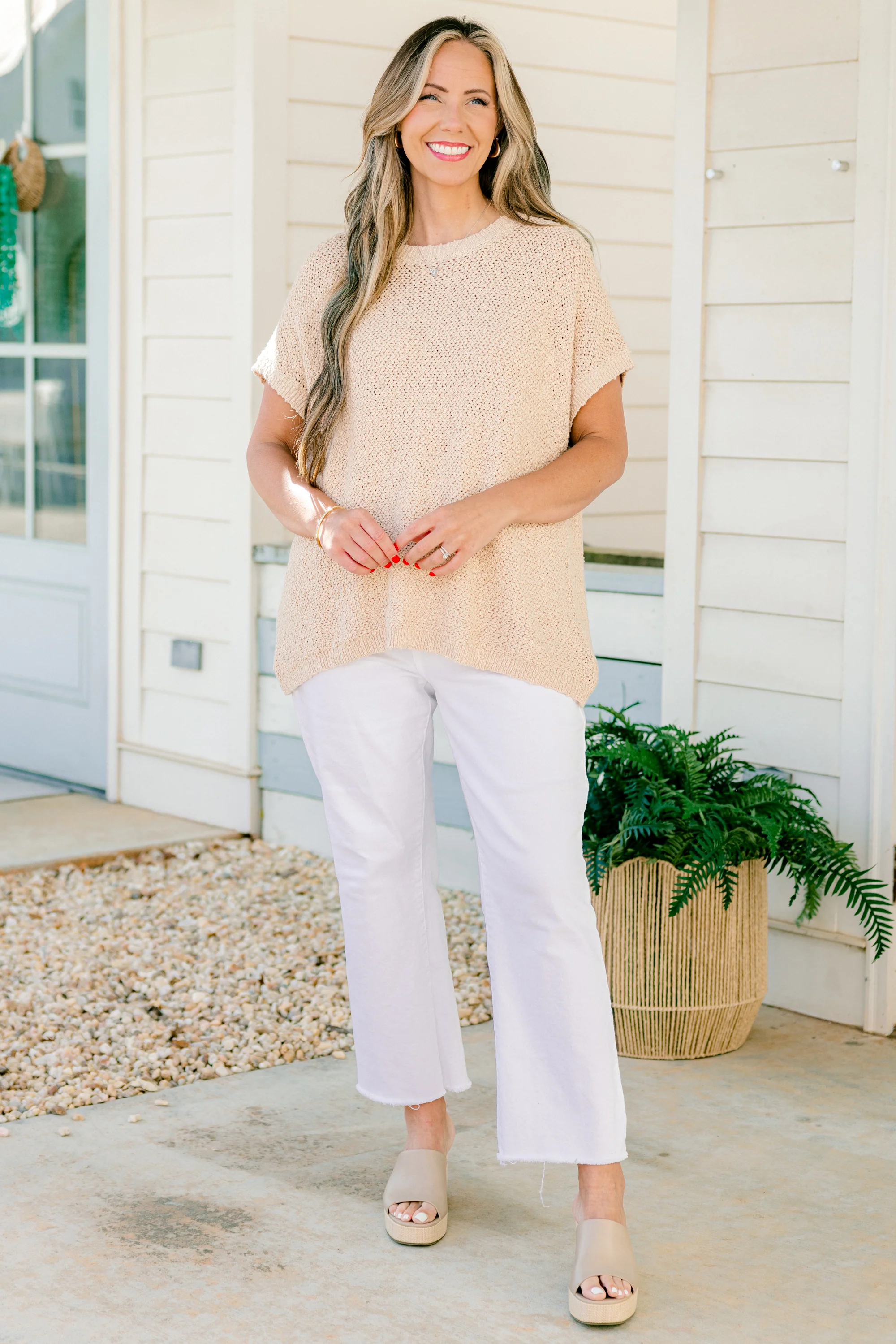 Apple Of My Eye Top, Khaki - Giverhouse