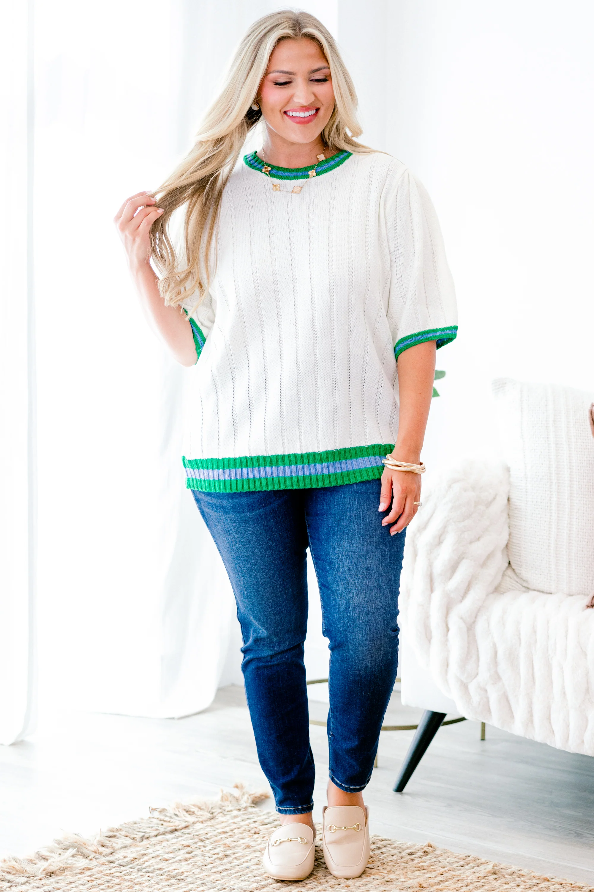 Doesn't Add Up Top, Ivory - Giverhouse