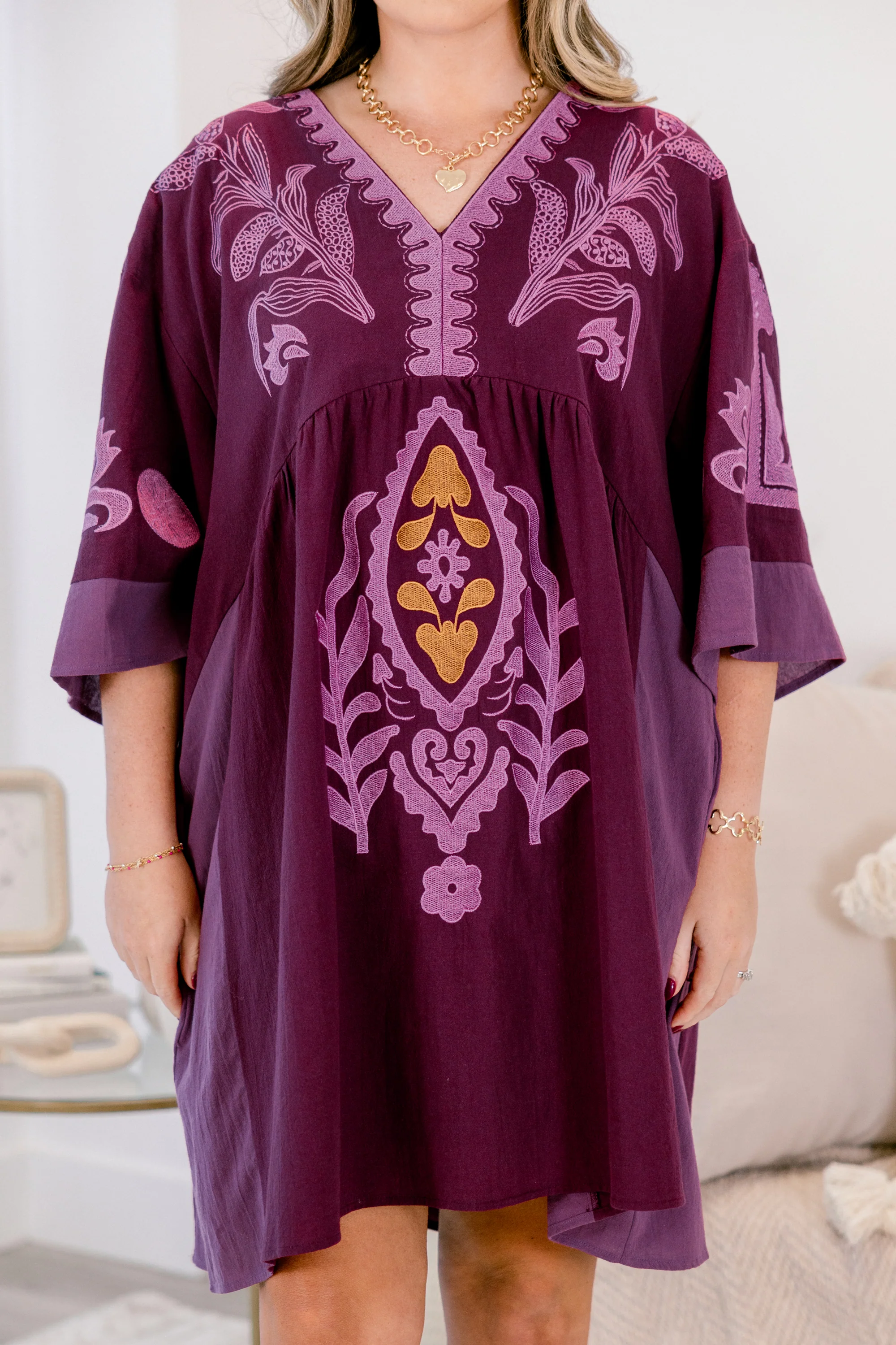 In My Favor Dress, Plum - Giverhouse