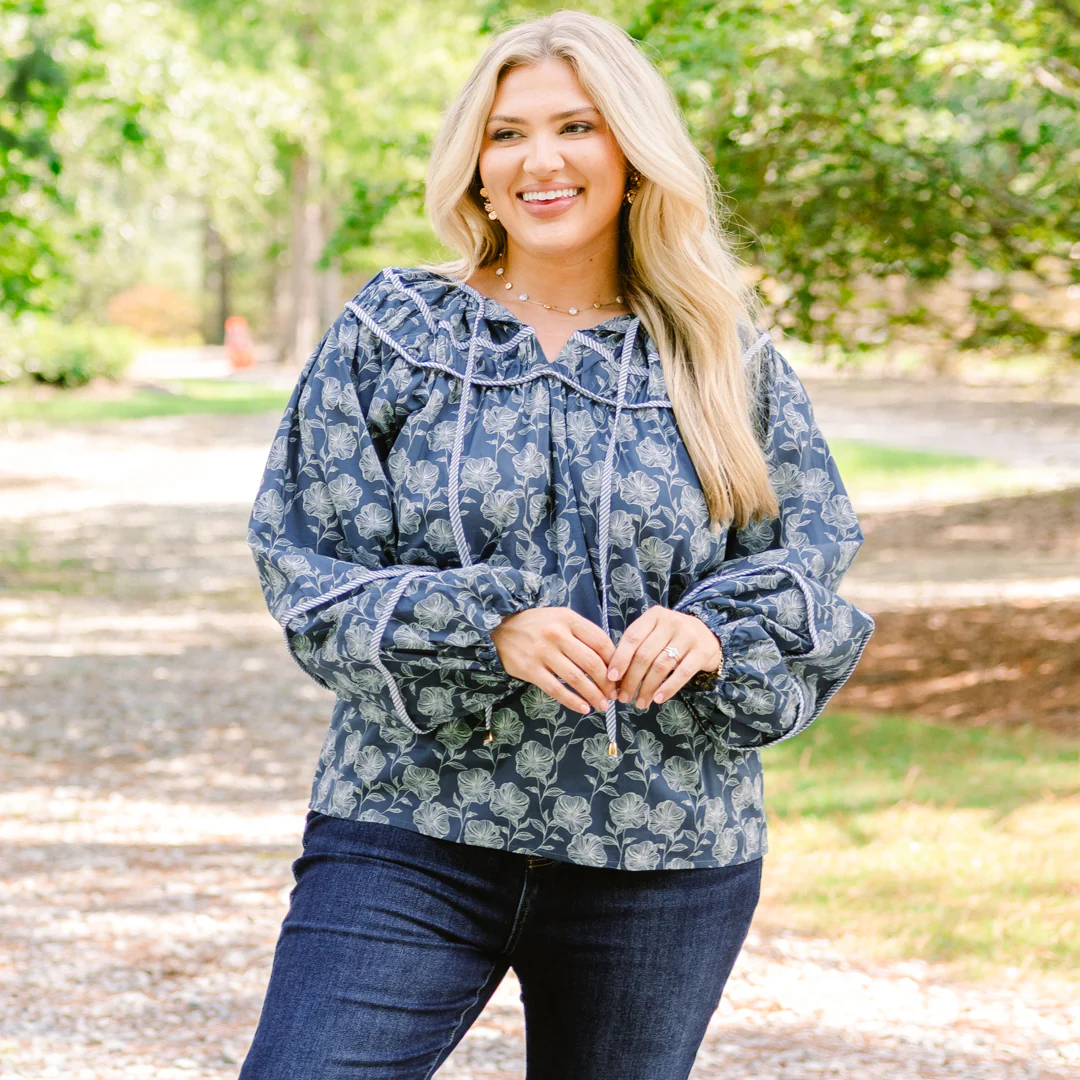 Glowing Moon Top, Blue - Giverhouse