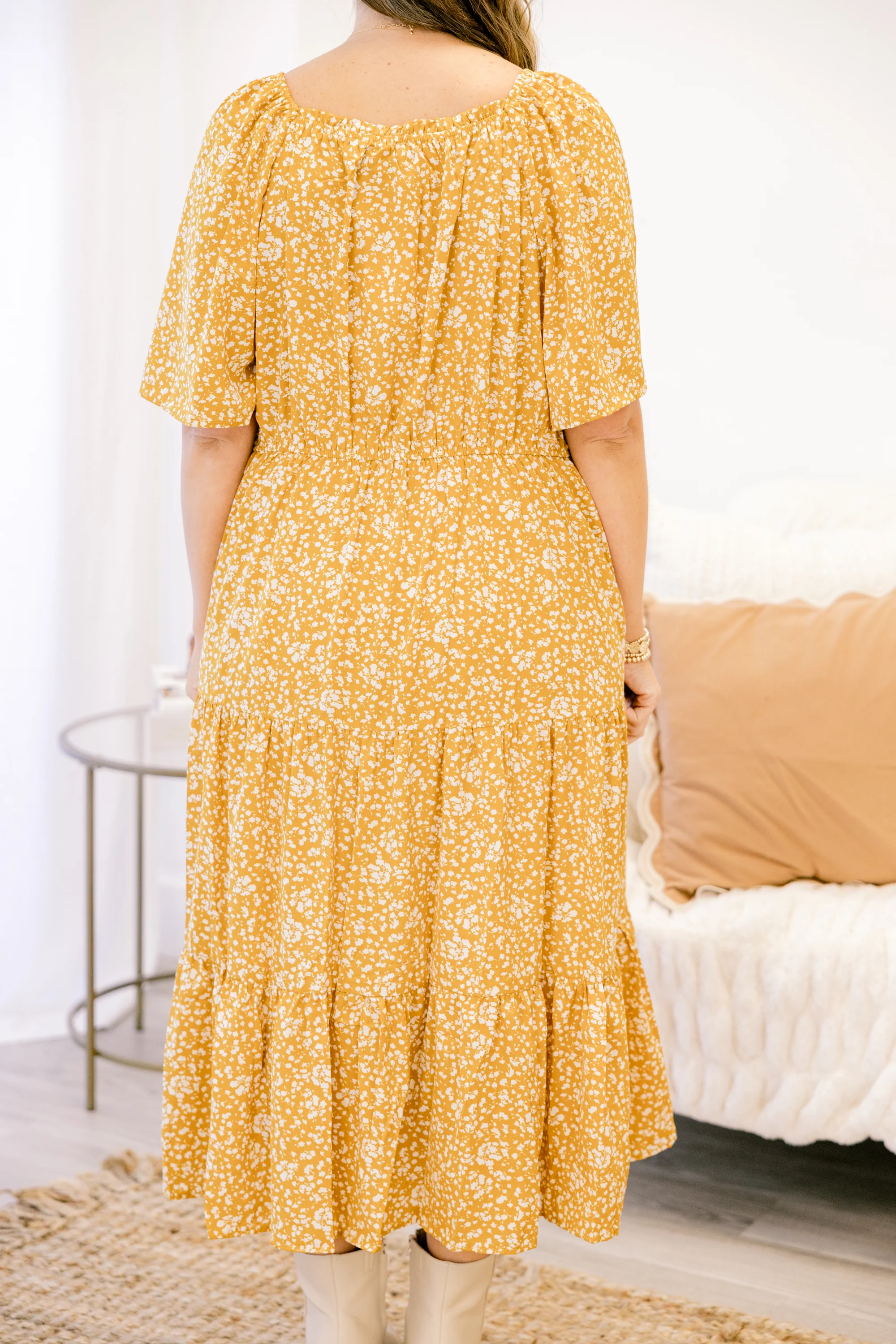 Meant Everyword Dress, Yellow - Giverhouse