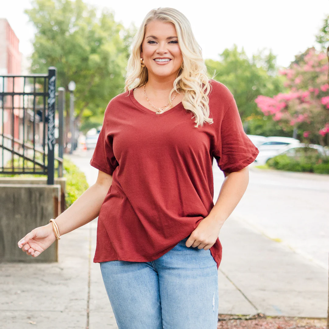 Bright Days Tee, Dark Rust - Giverhouse