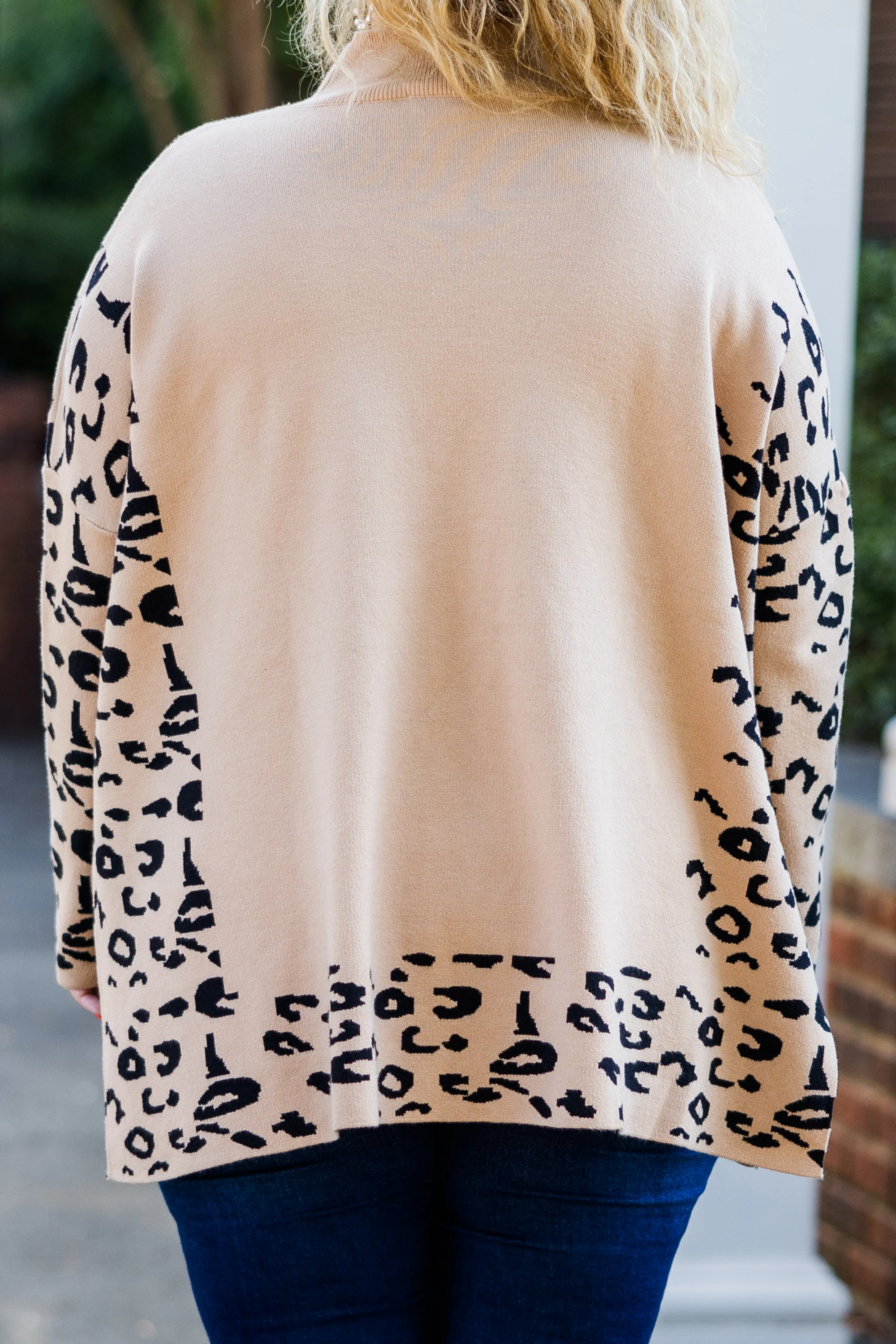 Time To Walk Away Sweater Tunic, Taupe - Giverhouse