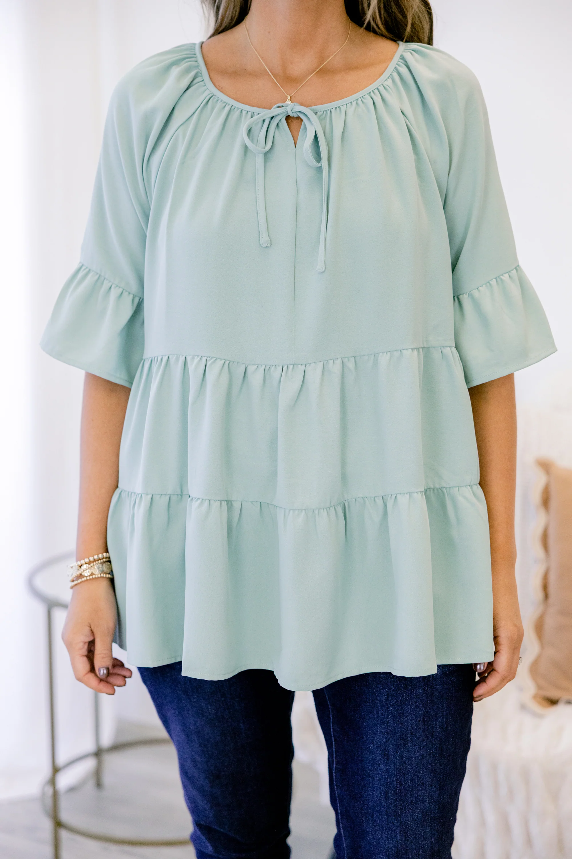 Siren Song Top, Dusty Sage - Giverhouse