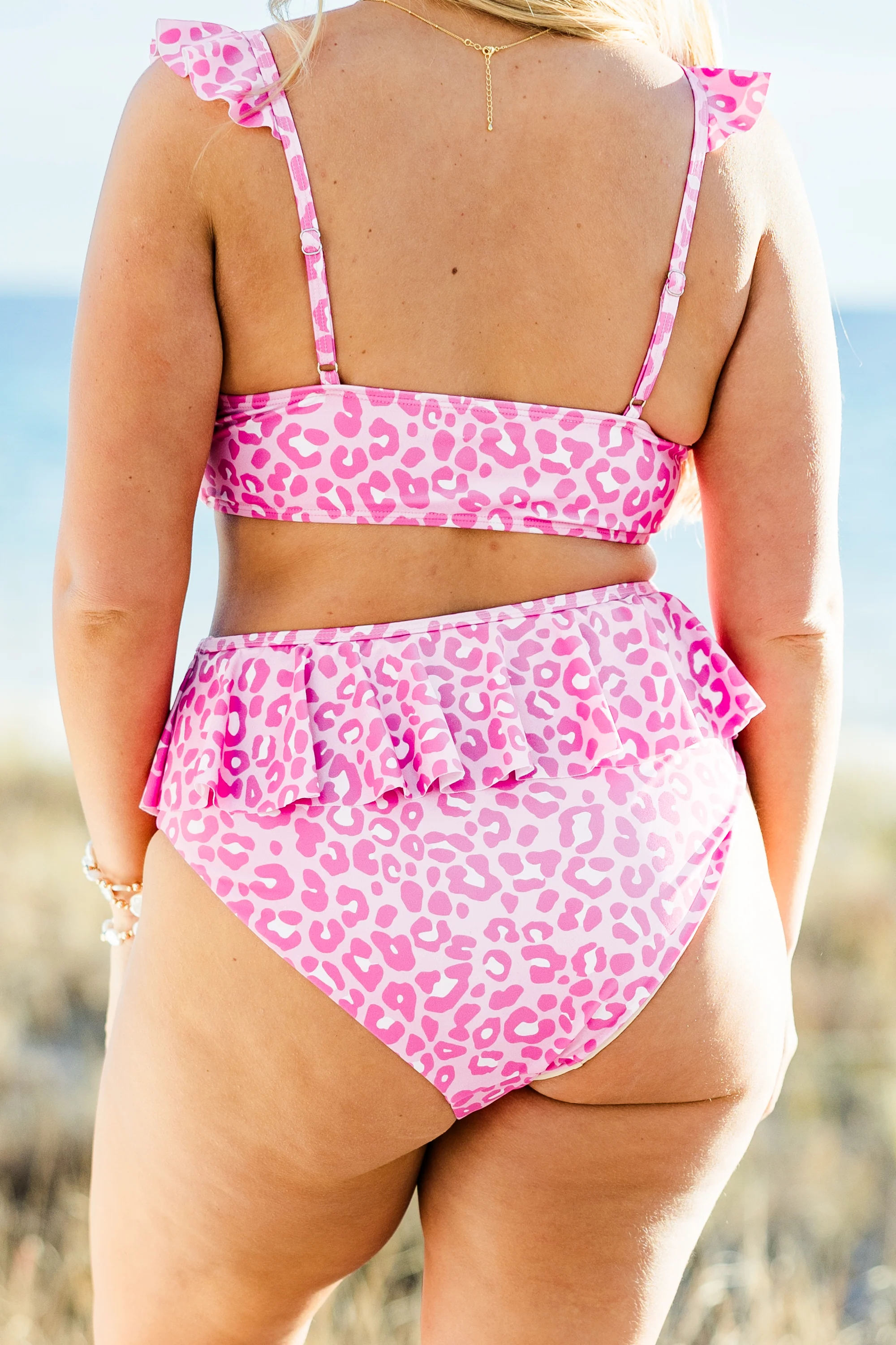 Sugar Sands Swim Top, Pink Leopard - Giverhouse