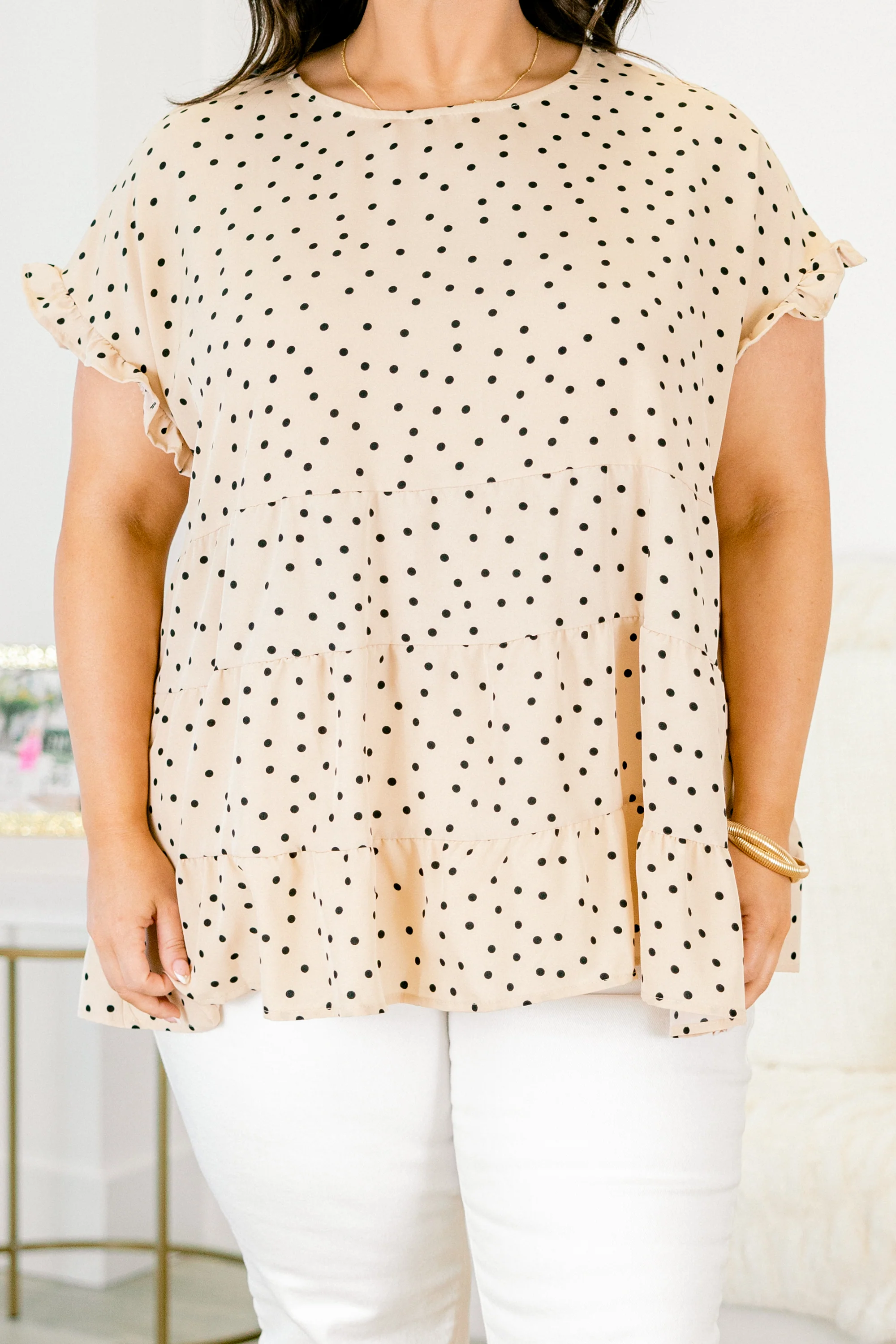 Weekend Ready Top, Tan - Giverhouse