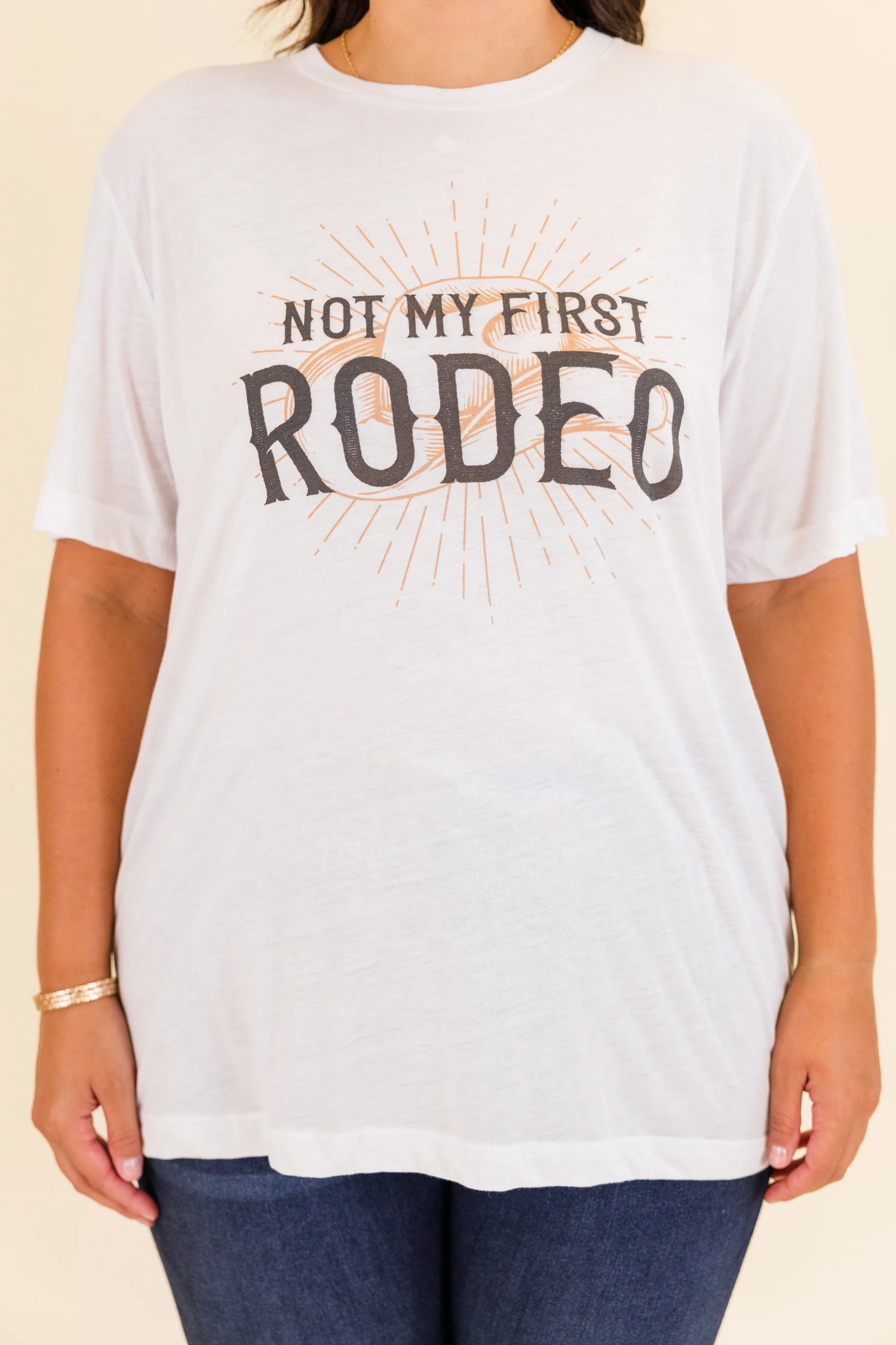 Not My First Rodeo Tee, Solid White Triblend - Giverhouse