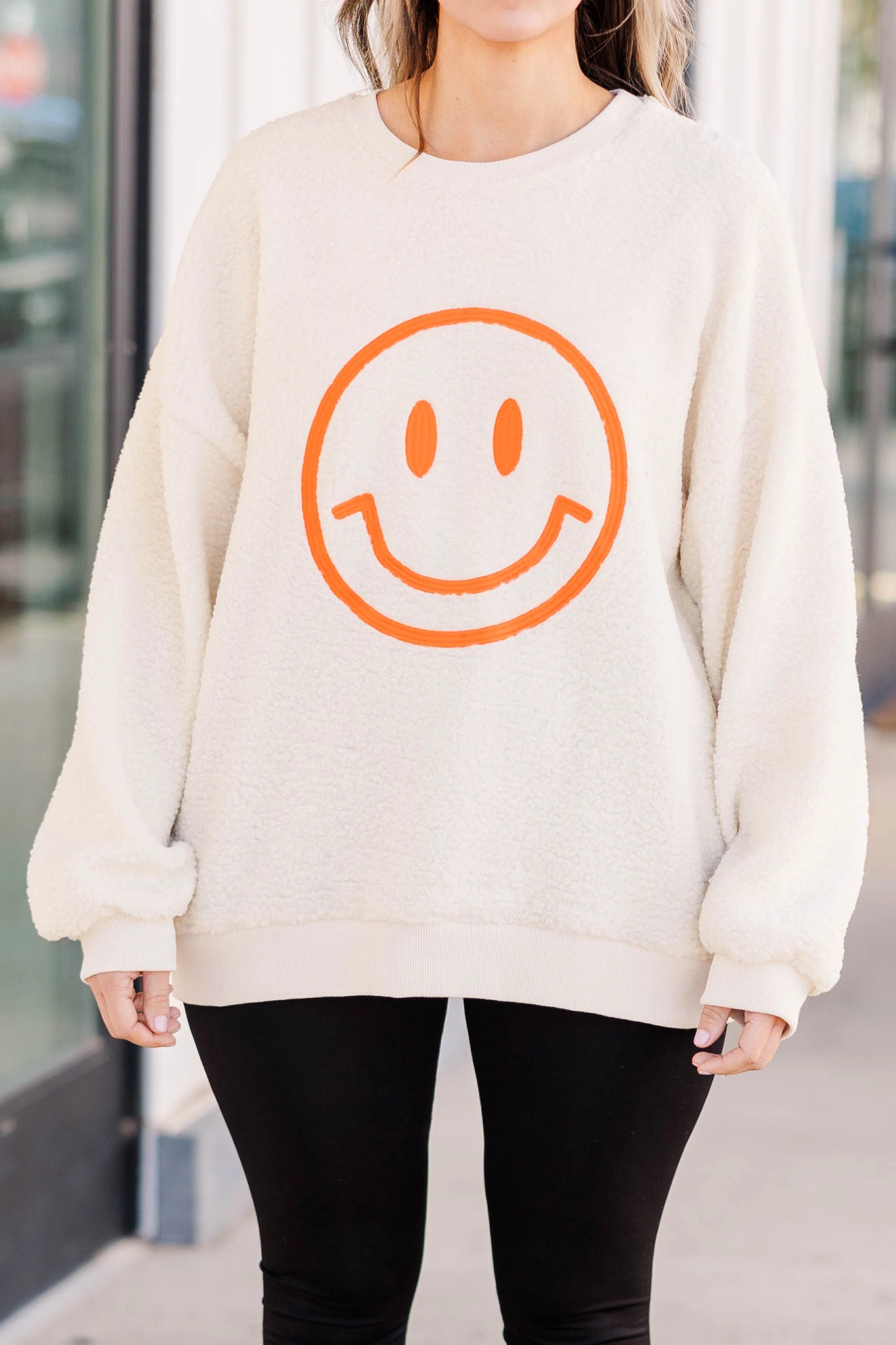 All Smiles Pullover, Cream - Giverhouse