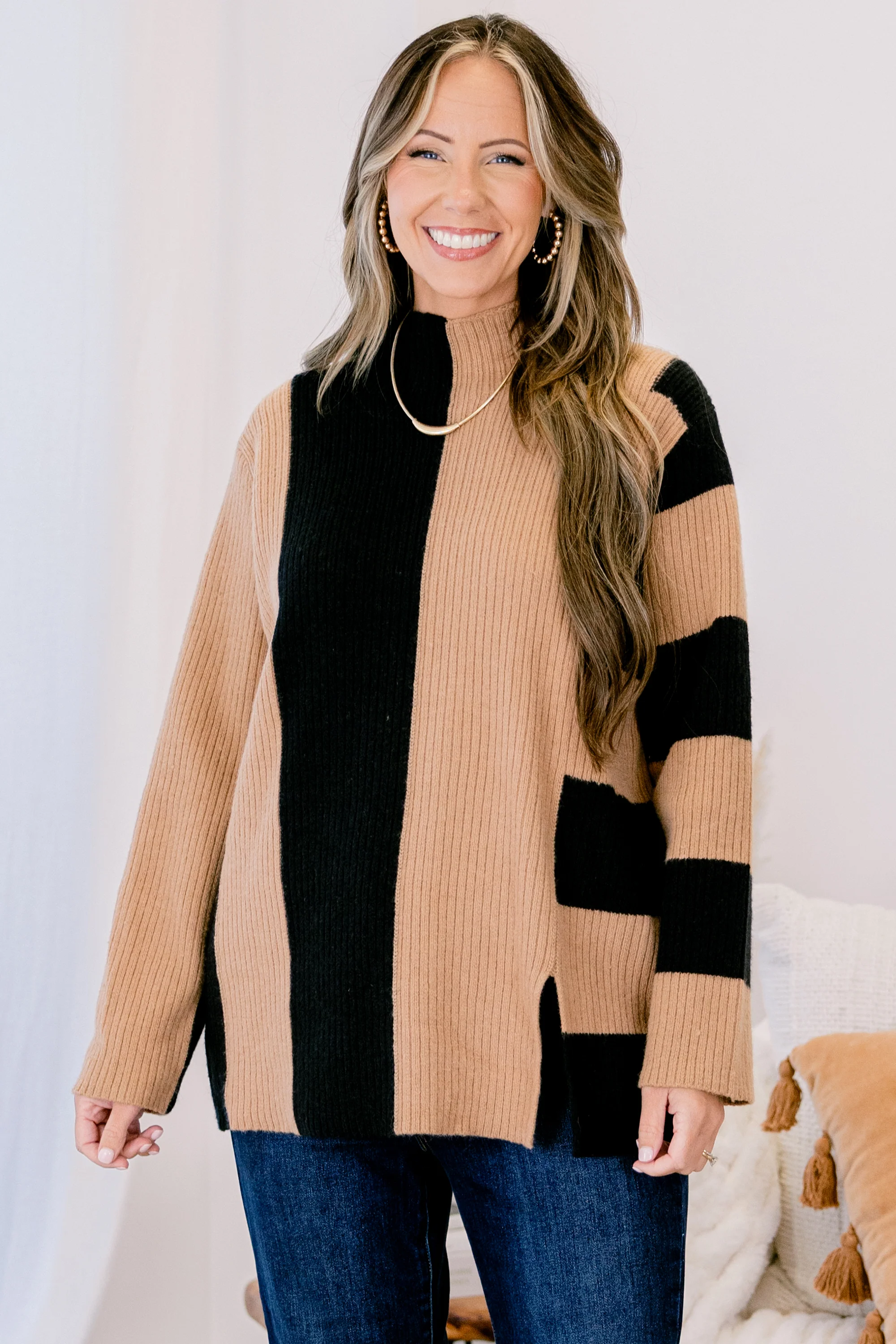 Joyful Sweater, Black/Mocha - Giverhouse